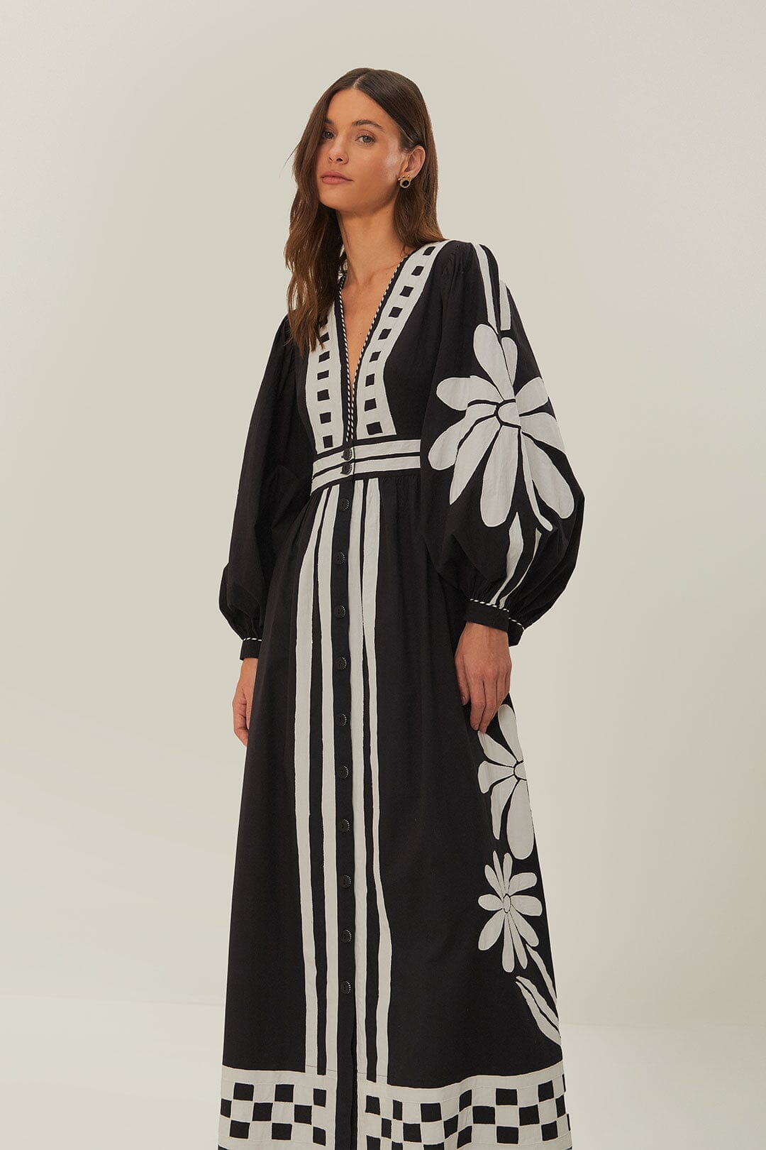 black nature buttoned maxi dress Black Chiffon Maxi Dress