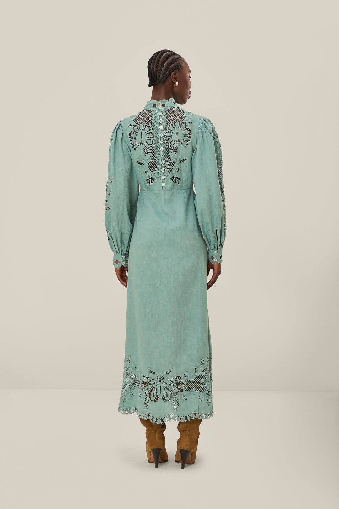 farm rio long sleeve button front midi dress farm rio long-sleeve button-front midi dress Blue Long Sleeve Midi Dress FARM Rio