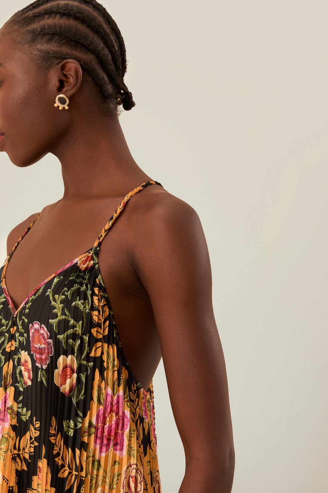 farm rio floral arabesque linen midi-dress Arabesque Floral Green Maxi Dress FARM Rio