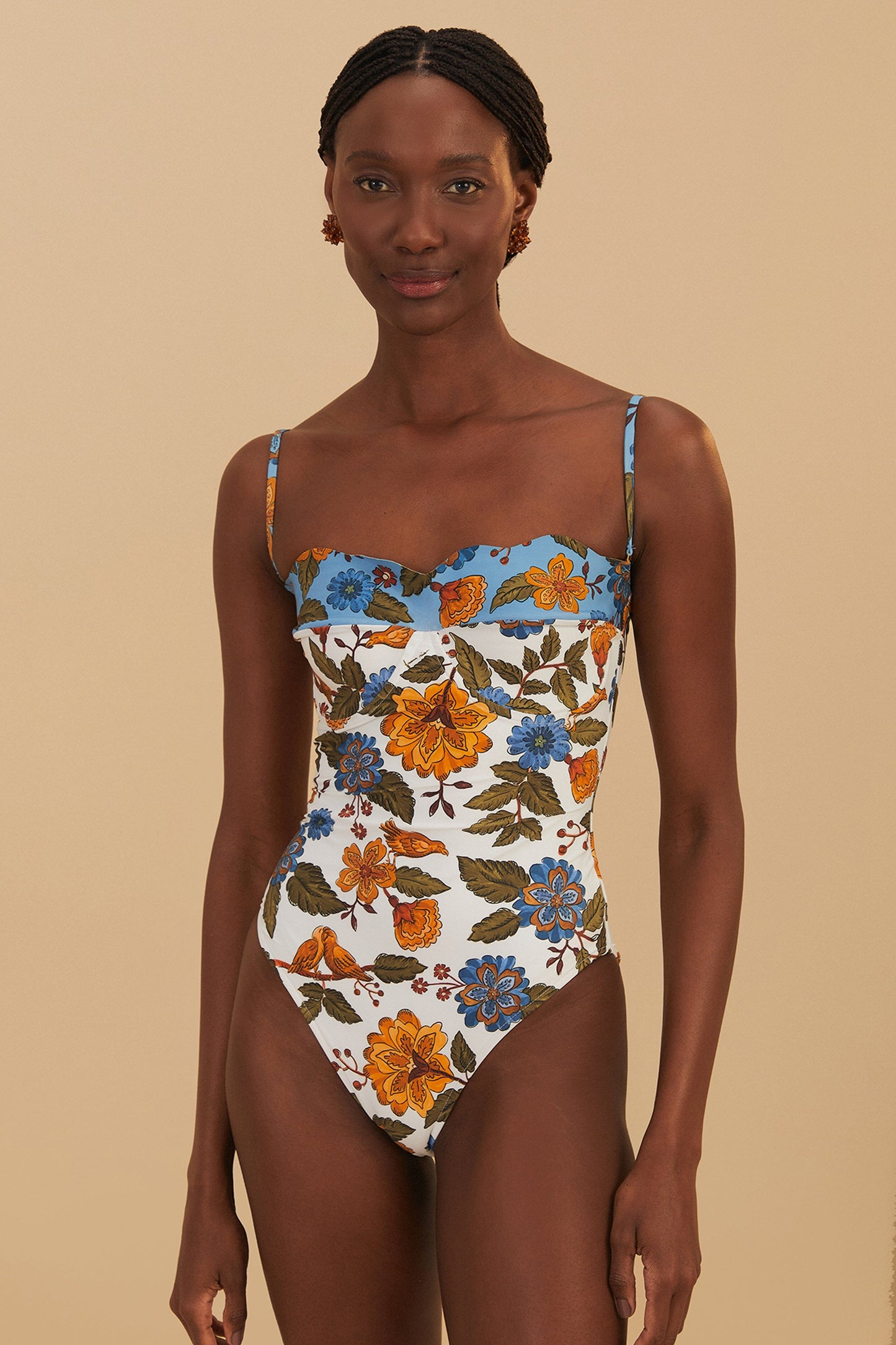 Off-White Garden Scarf One-Piece Swimsuit