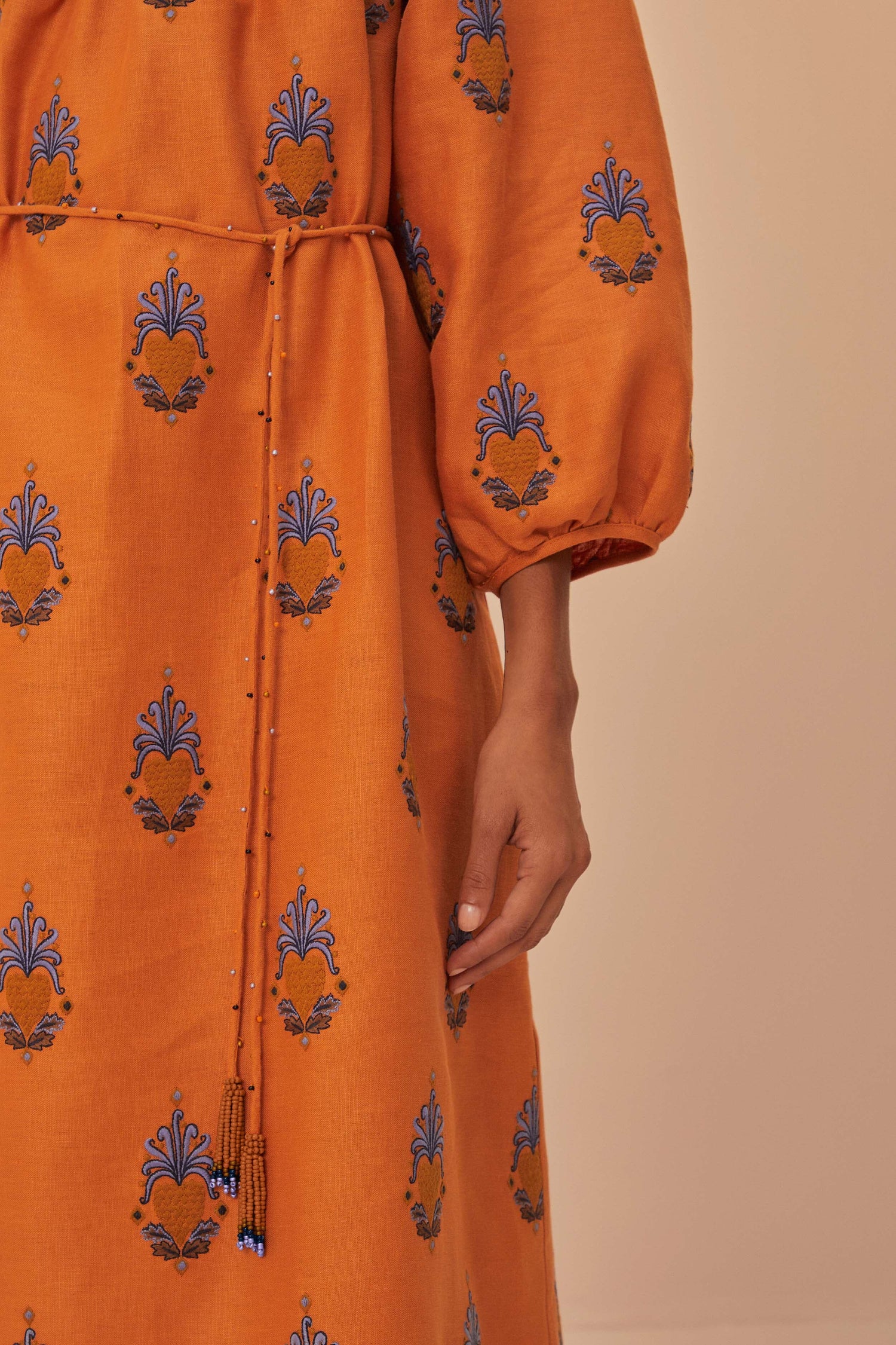 Yellow Embroidered Midi Dress FARM Rio Yellow Embroidered Midi Dress FARM Rio