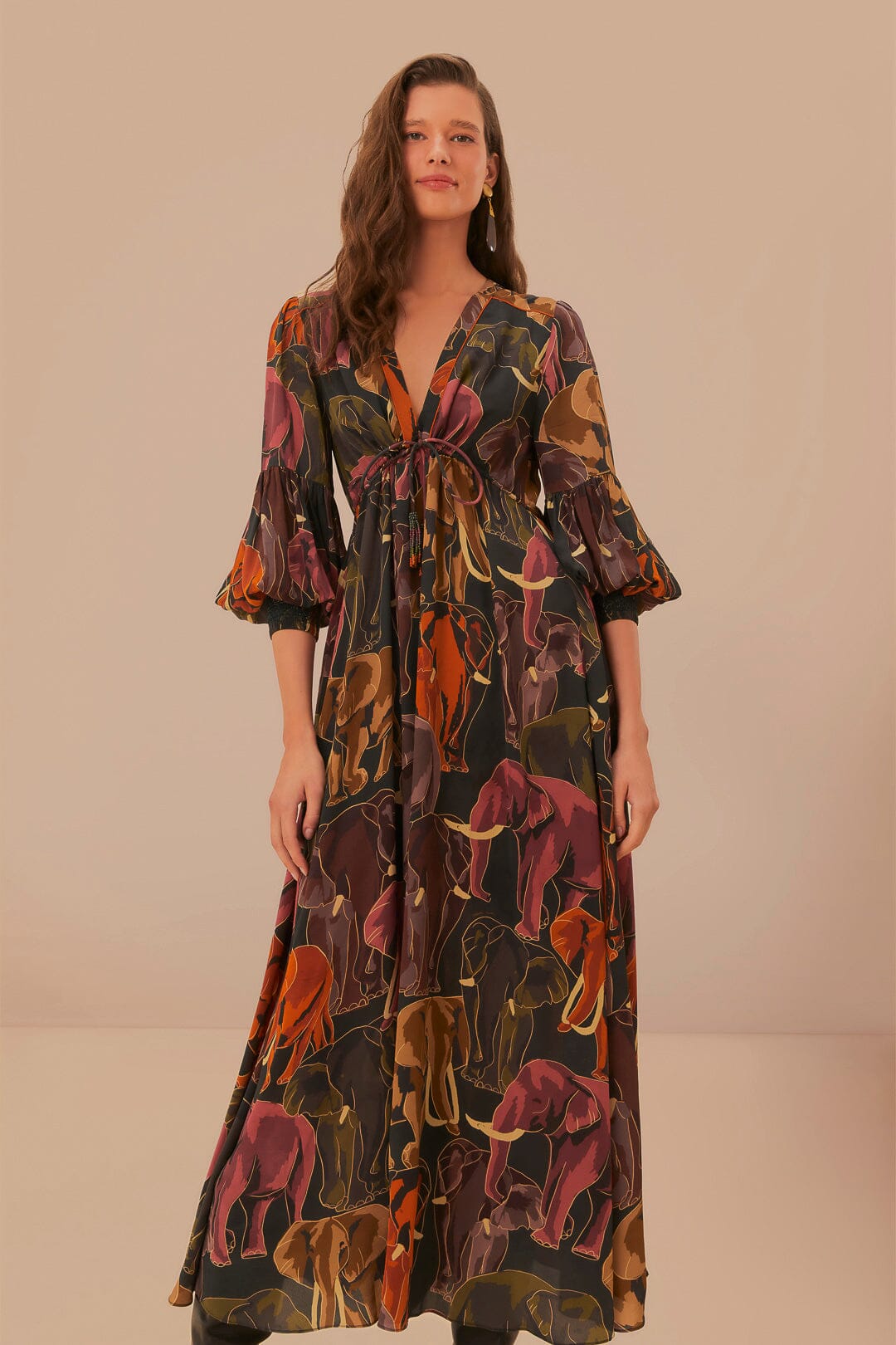 elephant maxi dress Yoga Trendz Halter Neck Elephant Print Bohemian Sleeveless Cotton Long Maxi Dress THNONA6 (Black) at Amazon Women's Clothing store