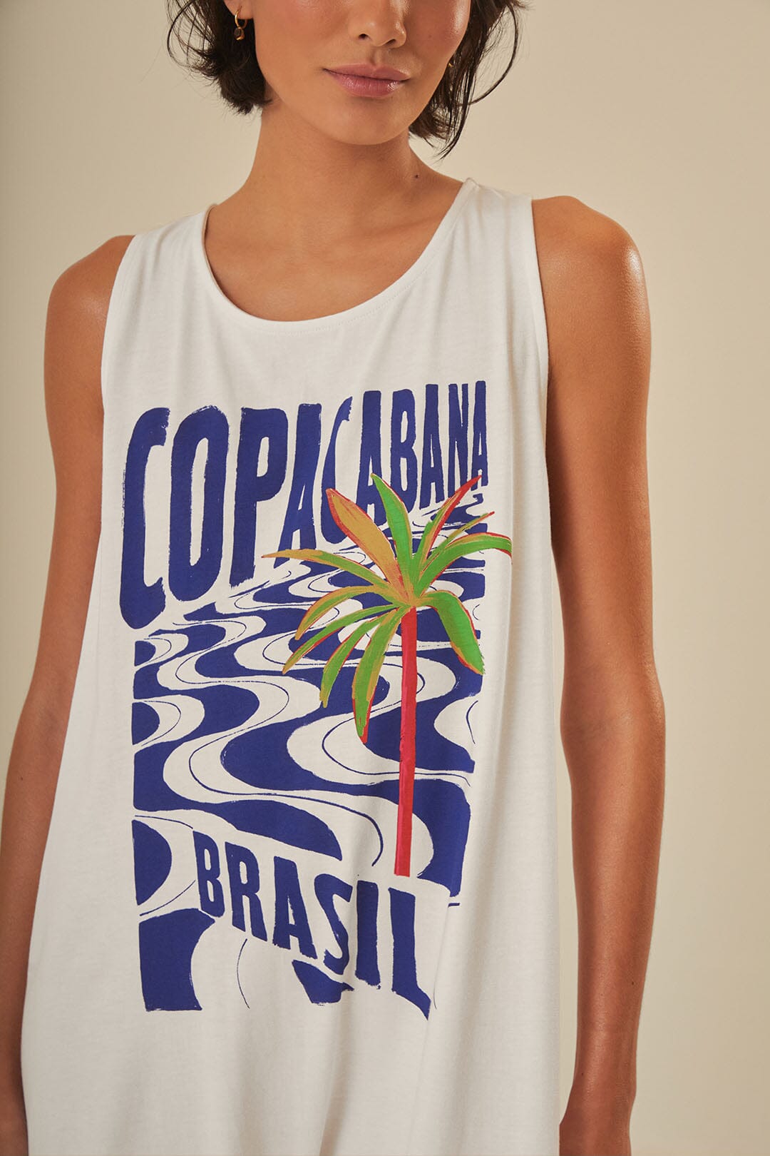 Combinaison en jersey Copacabana blanc cassé