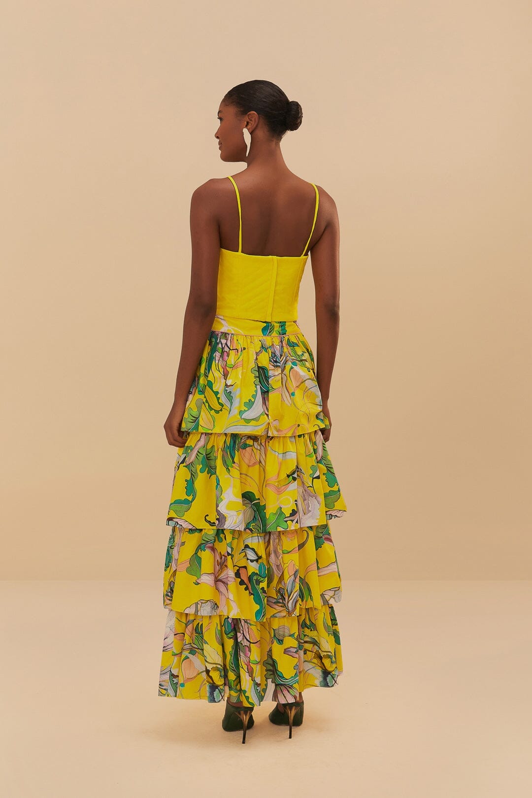 Yellow Jellyfish Bouquet Maxi Skirt FARM Rio Yellow Jellyfish Bouquet Maxi Skirt FARM Rio