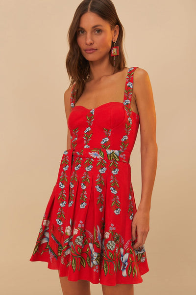 off white sweet bloom bouquet mini dress Off-White Sweet Bloom Dreamscape Mini Dress FARM Rio
