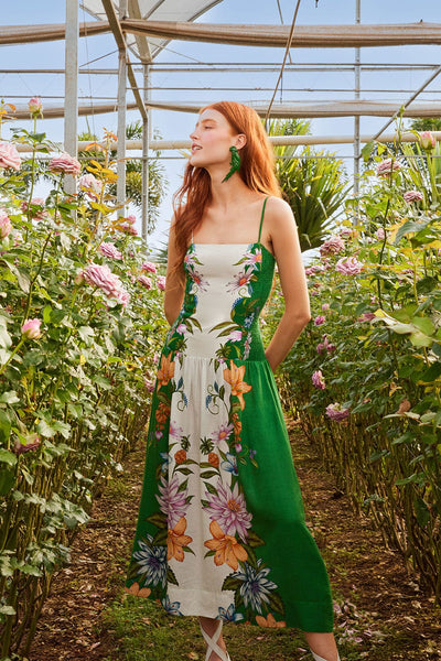 Off-White Sweet Bloom Dreamscape LENZING™ ECOVERO™ Euroflax™ Midi