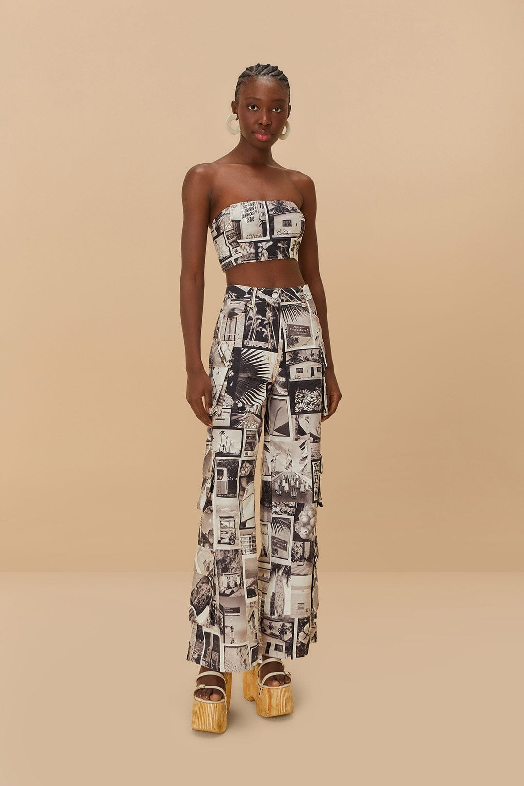 Rio Noir Strapless Crop Top