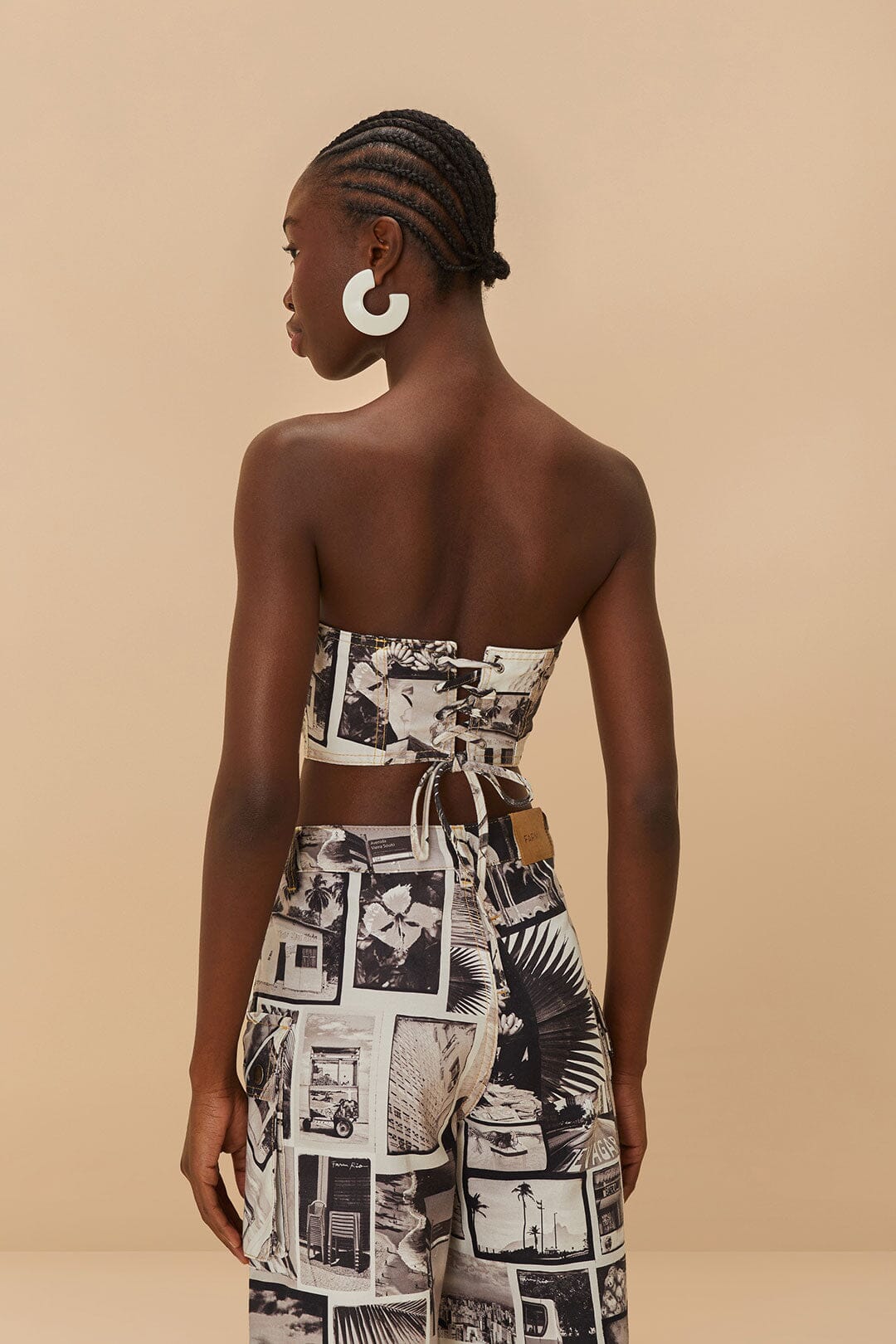 Rio Noir Strapless Crop Top