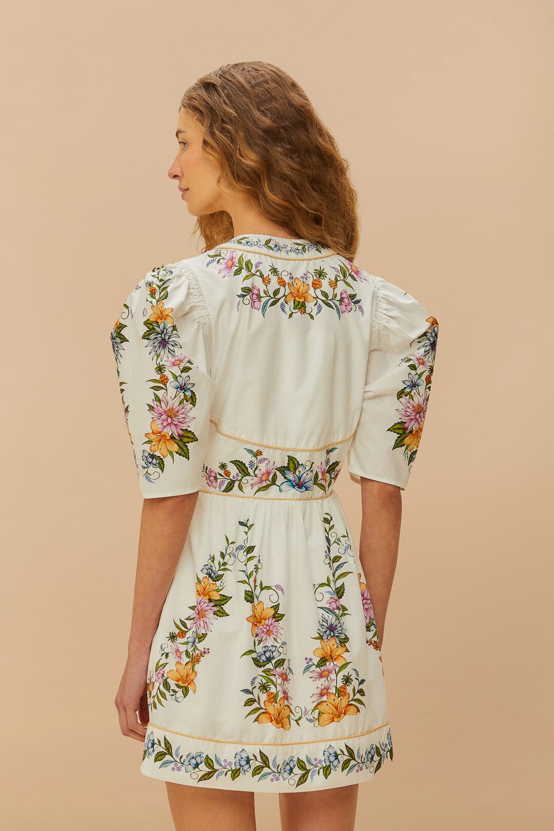 farm rio sweet bloom mini dress Farm Rio | Sweet Bloom Bouquet Short Dress