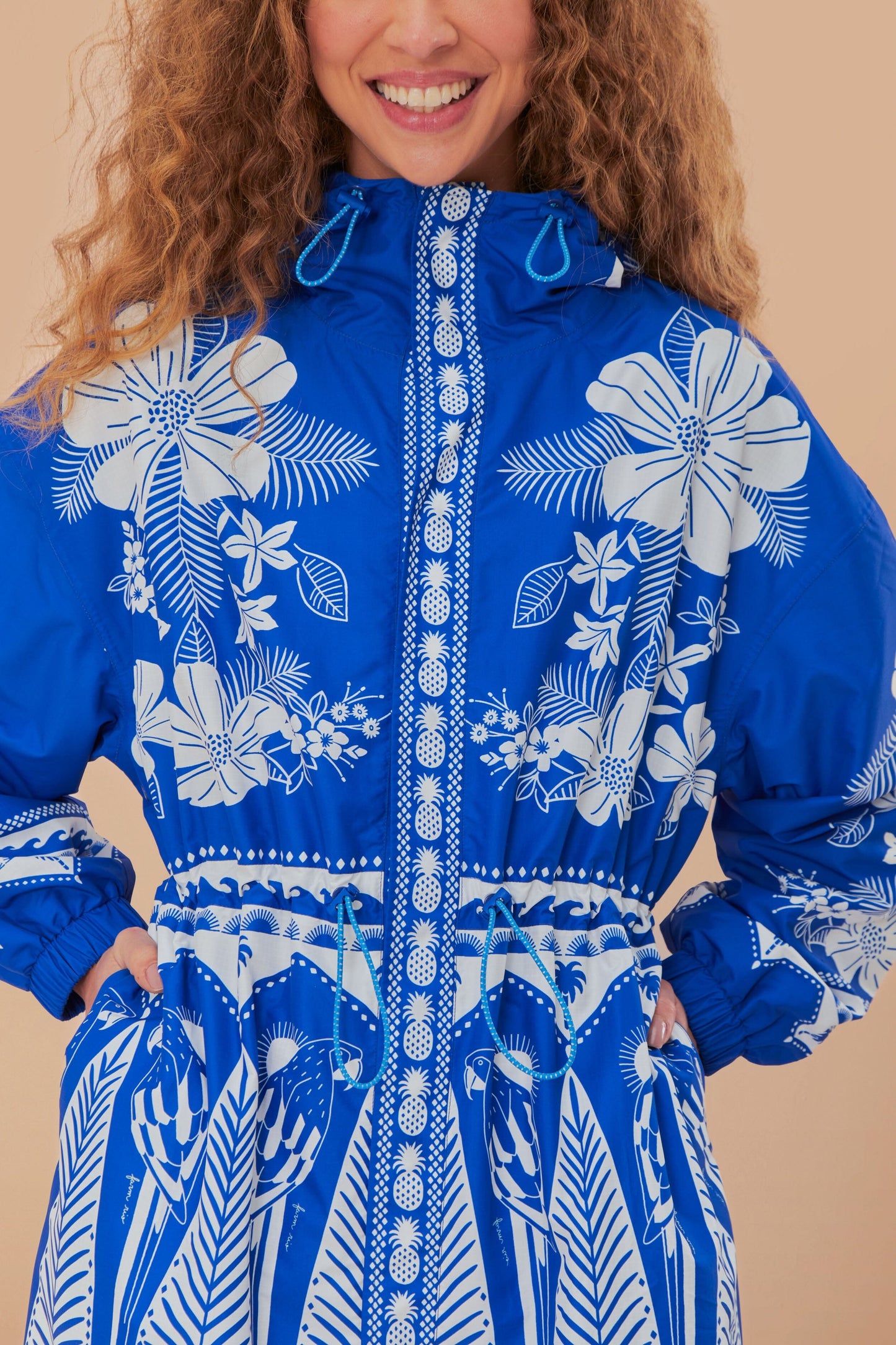 Imperméable Maxi Elegance Blue Macaw