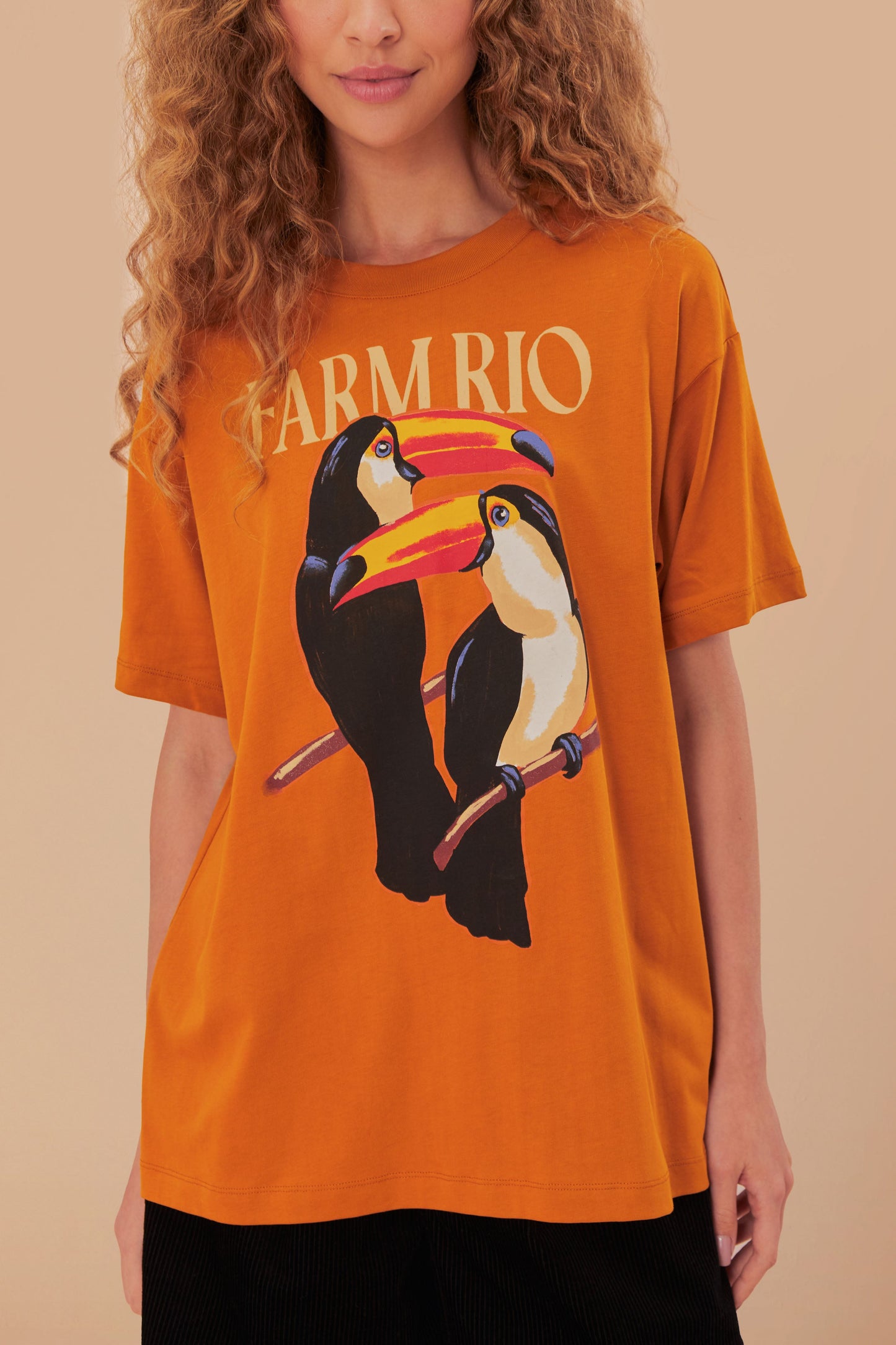 Brown Farm Rio Toucan Organic Cotton Relaxed T-Shirt