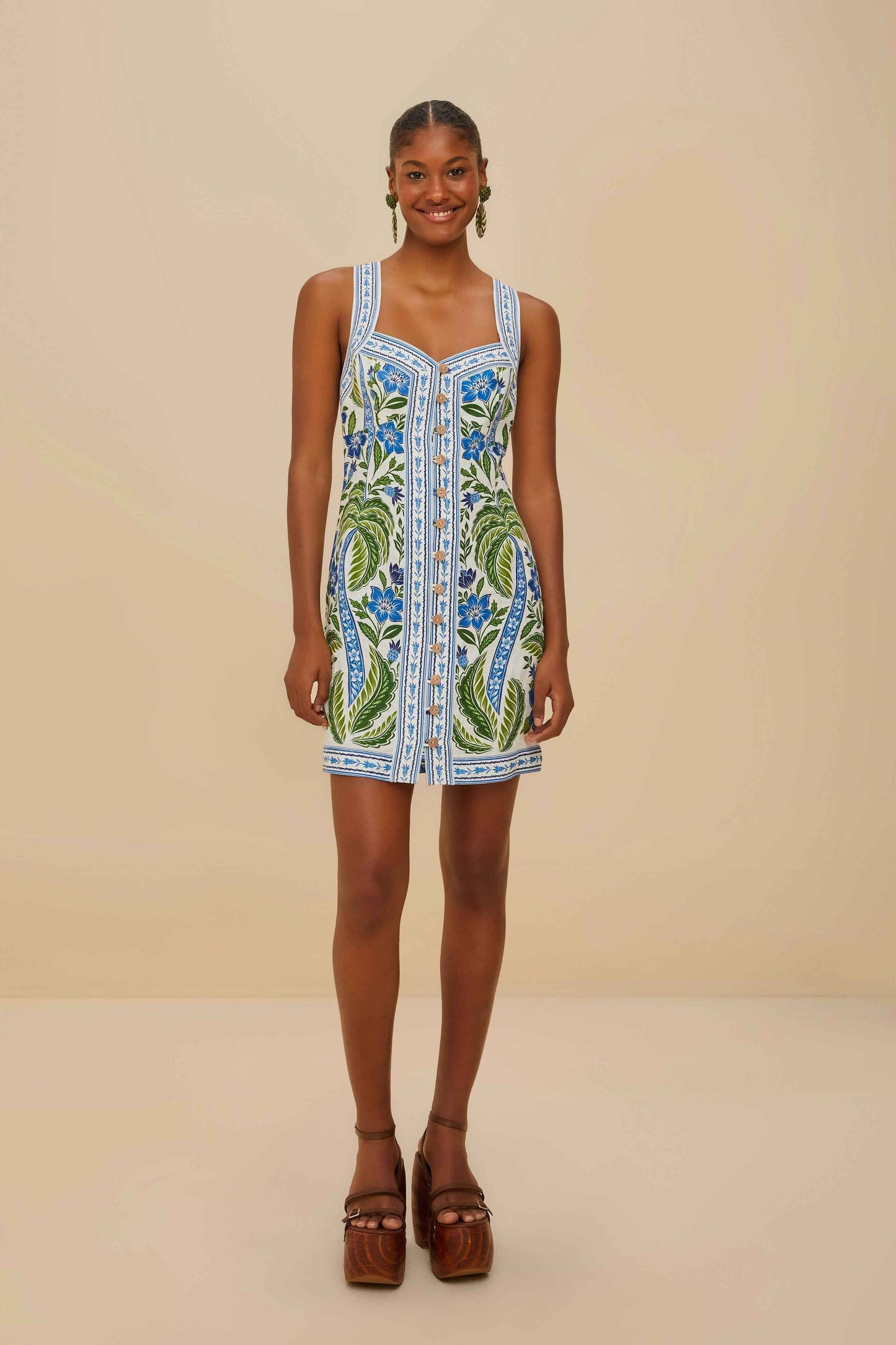 ROBE MINI TROPICANCE OFF-WHITE