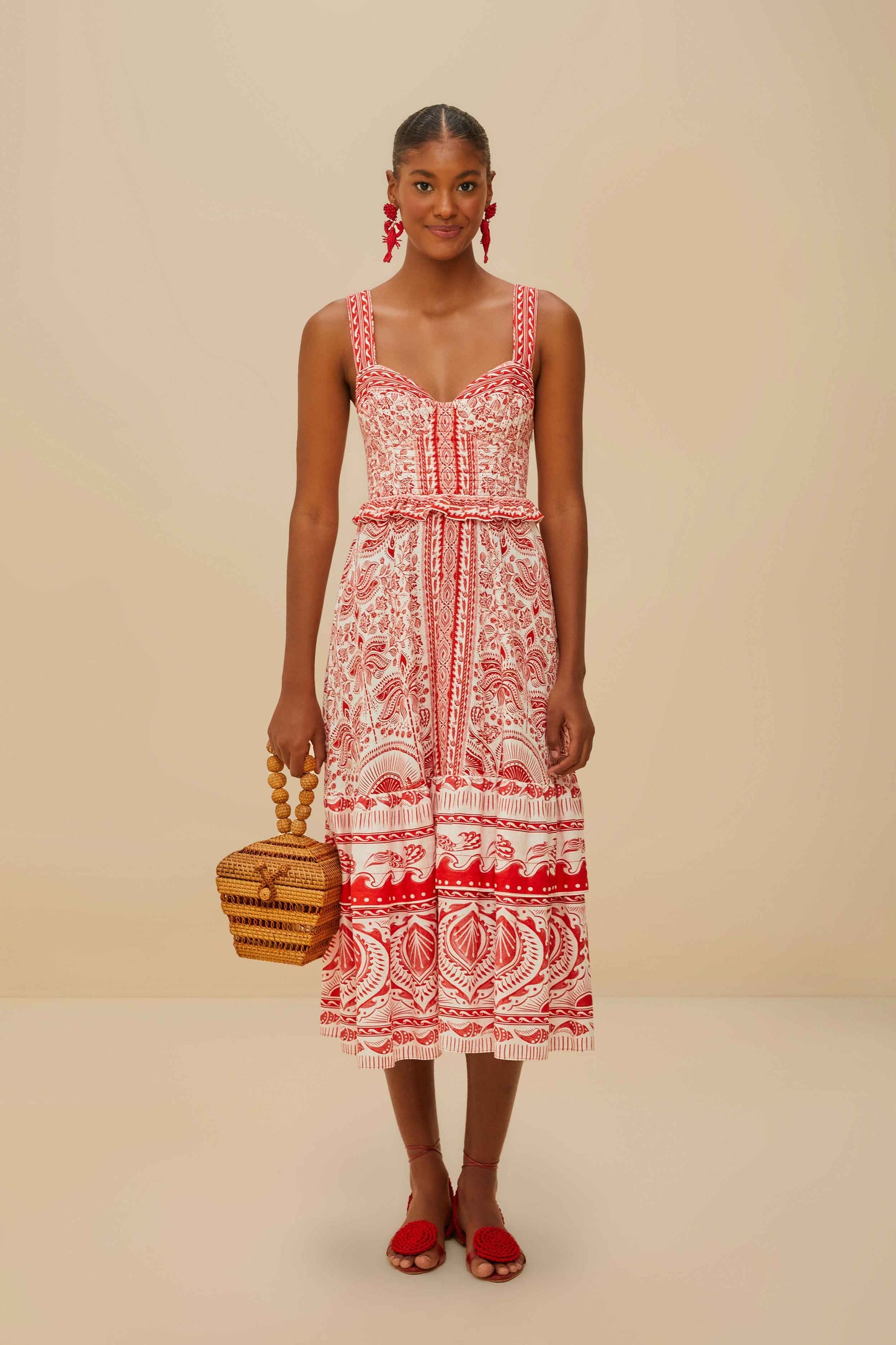 ROBE MIDI ROUGE RIVER RIDE