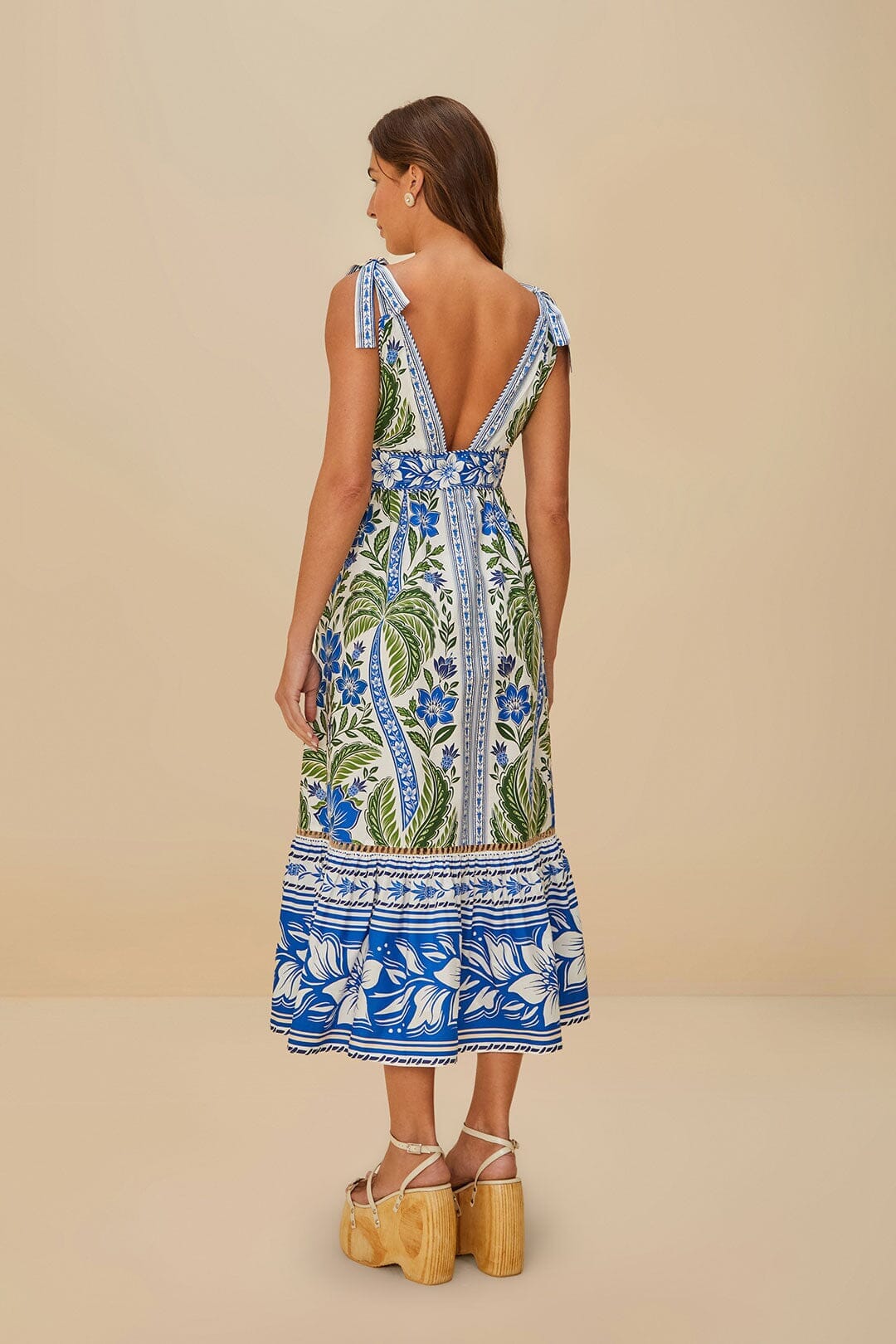 off-white tropicance organic cotton midi dress Farm Rio Off-white Tropicance Organic Cotton Midi Dress - Tropicance Off- white