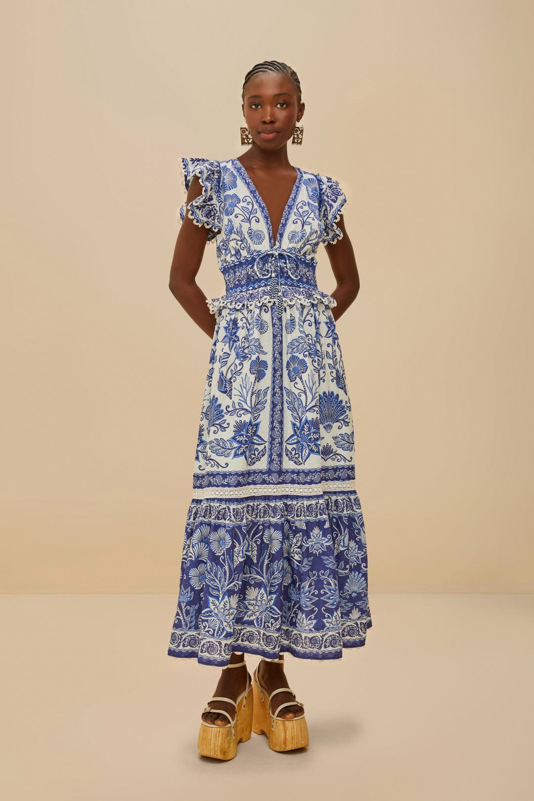 Robe longue Off-White Shell Garden
