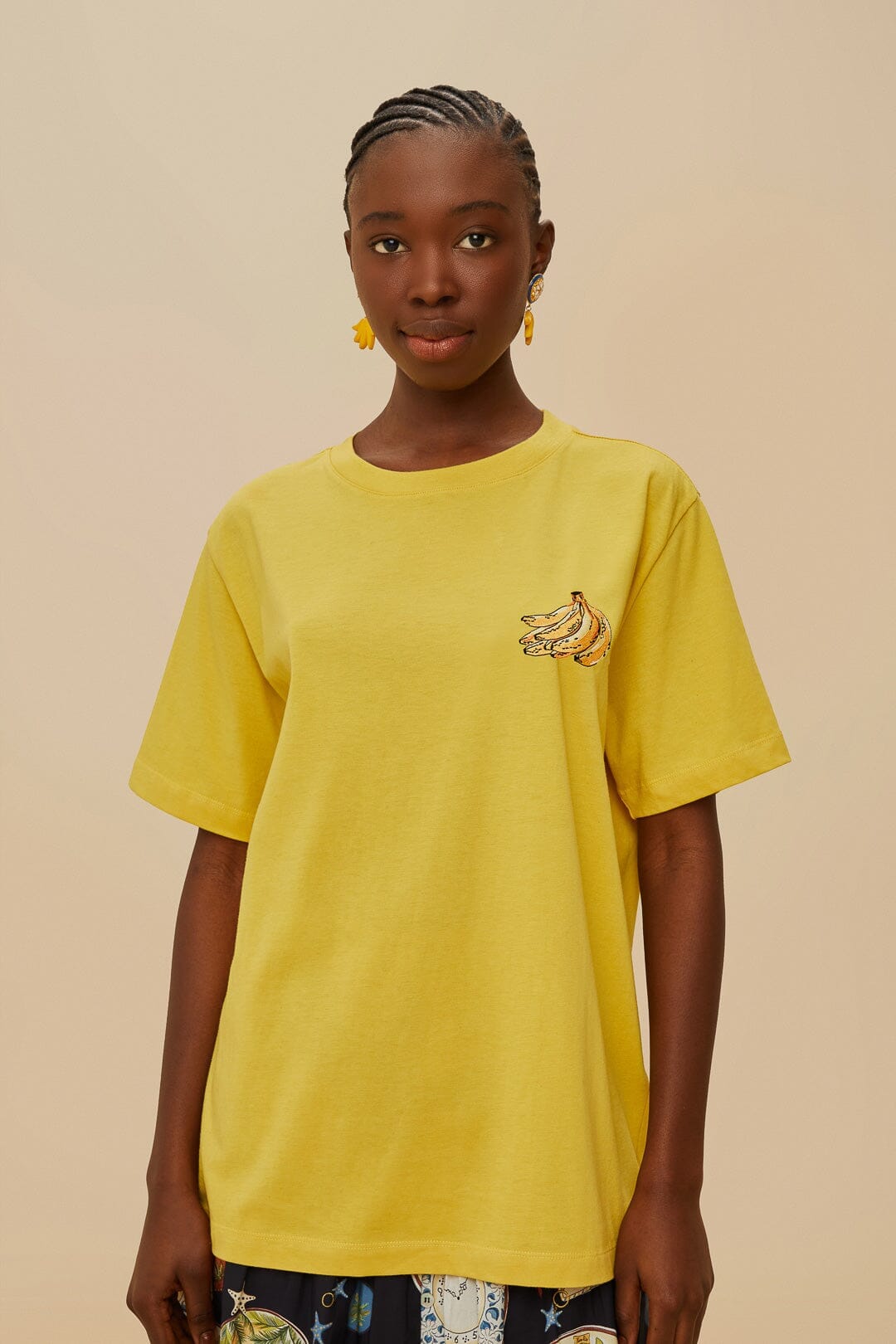 T-SHIRT RELAXÉ BANANES TROPICALES