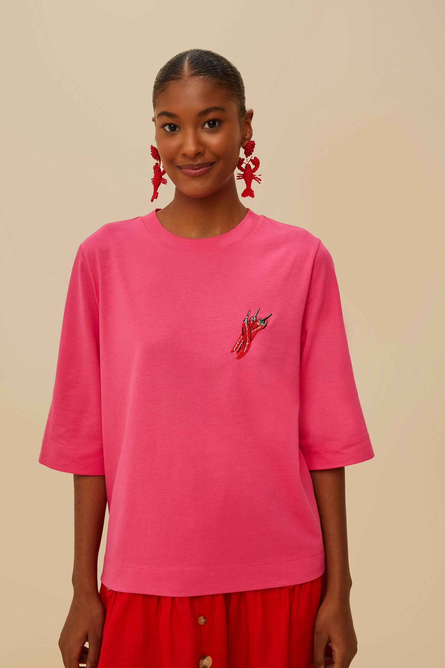 Pink Spicy Pepper Organic Cotton T-Shirt