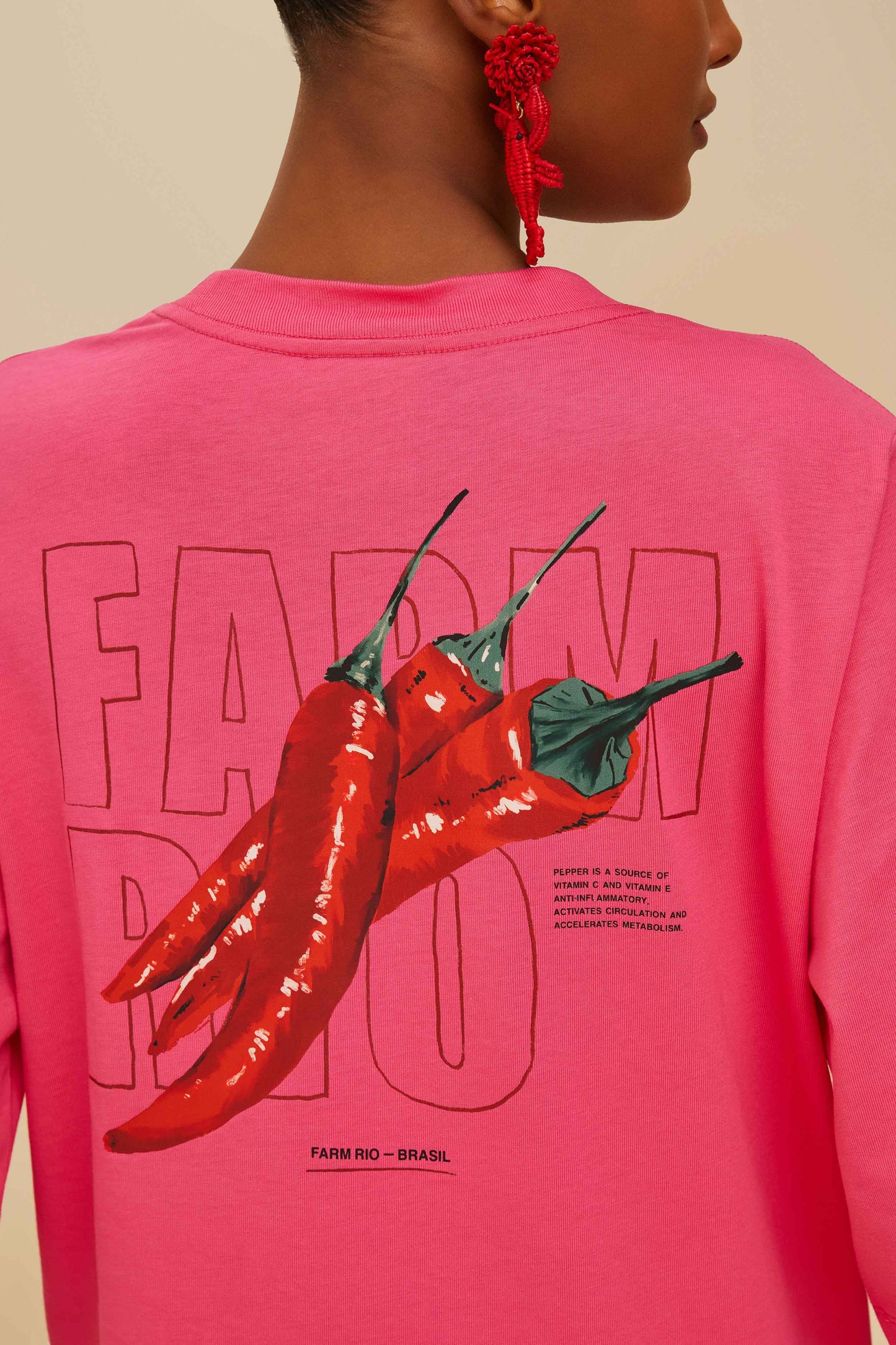 Pink Spicy Pepper Organic Cotton T-Shirt