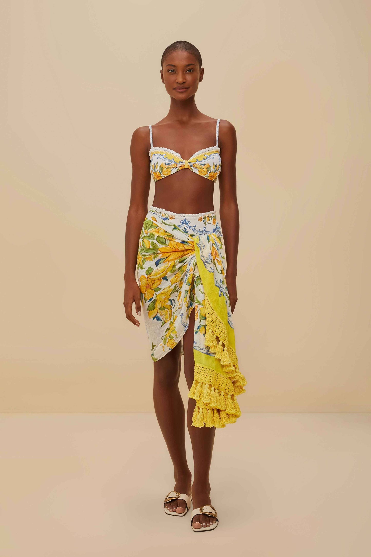 Sarong Sicile blanc cassé