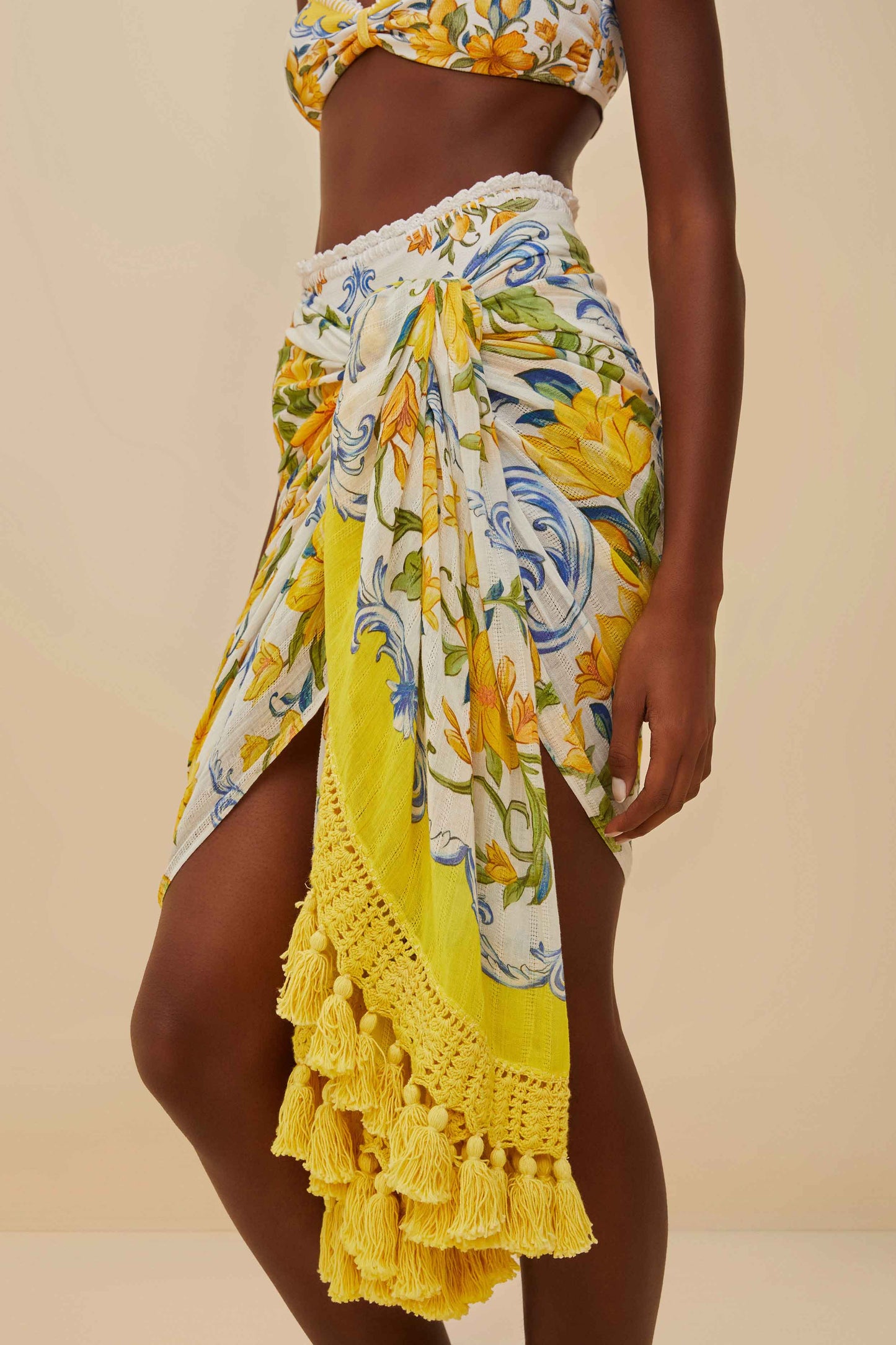 Sarong Sicile blanc cassé