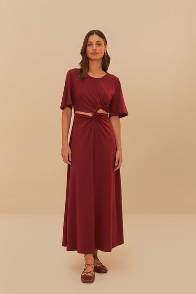farm rio short sleeve midi dress Blue Flowing Beauty Short Sleeve Midi Dress FARM Rio