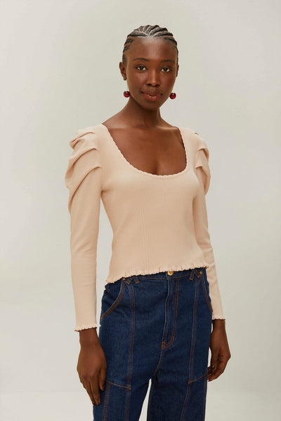 Off-White Knit Corset Top – FARM Rio