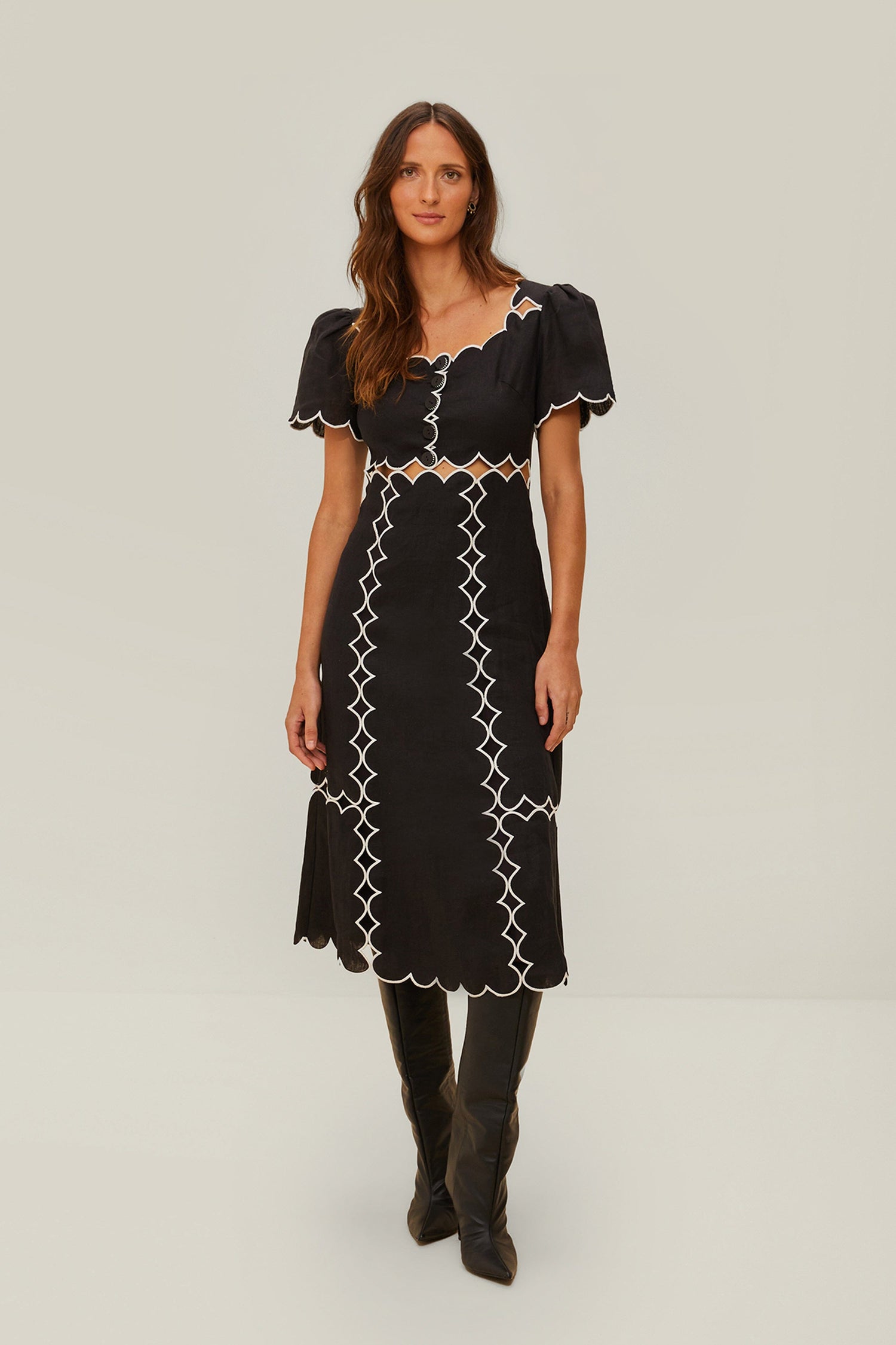black ravenala short sleeve maxi dress FARM Rio | Dresses | Farm Rio Black Ravenala Short Sleeve Maxi Dress