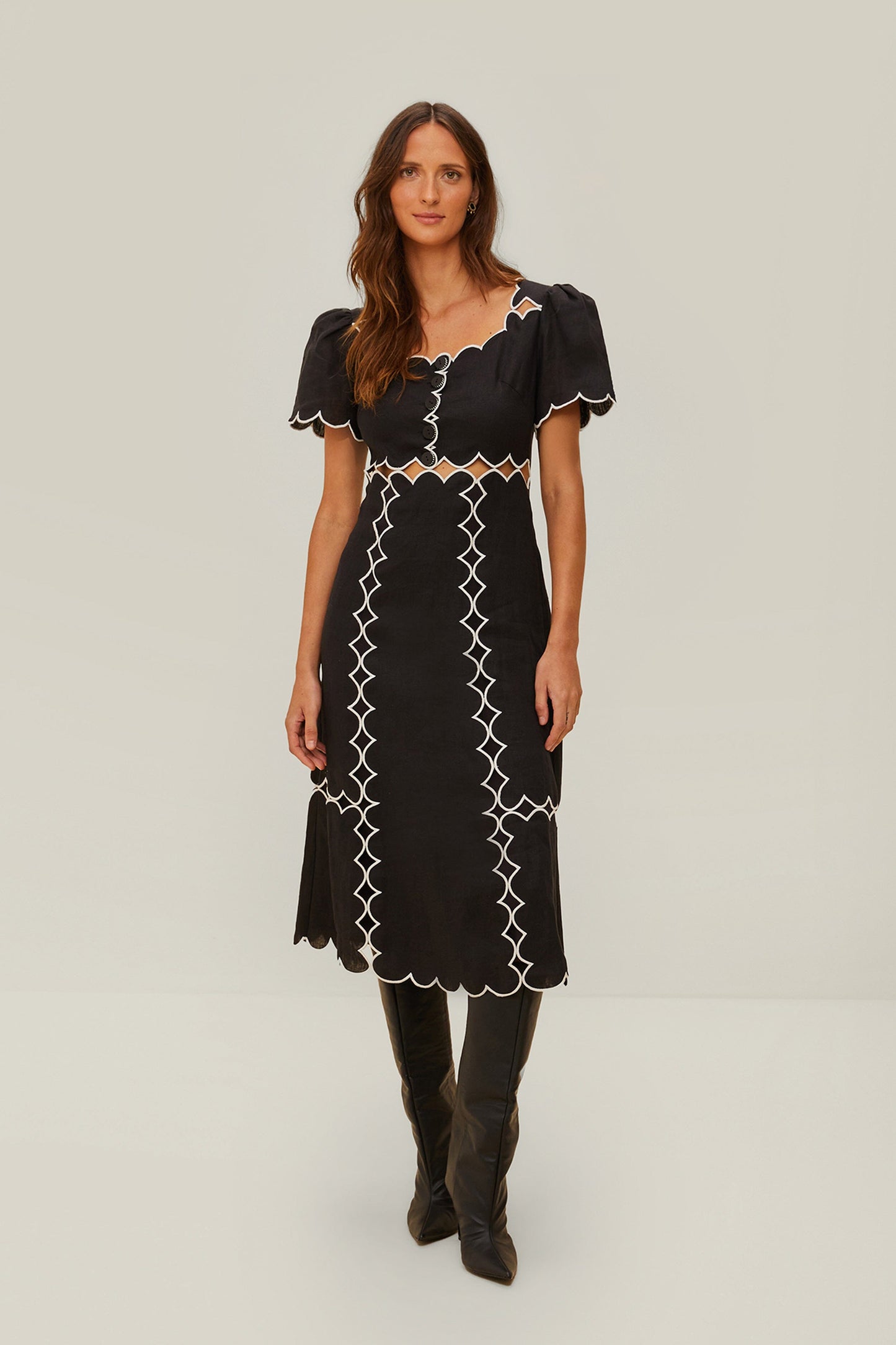 black short sleeve dress maxi Black Short Sleeve Round Neck High Waist Maxi Dress