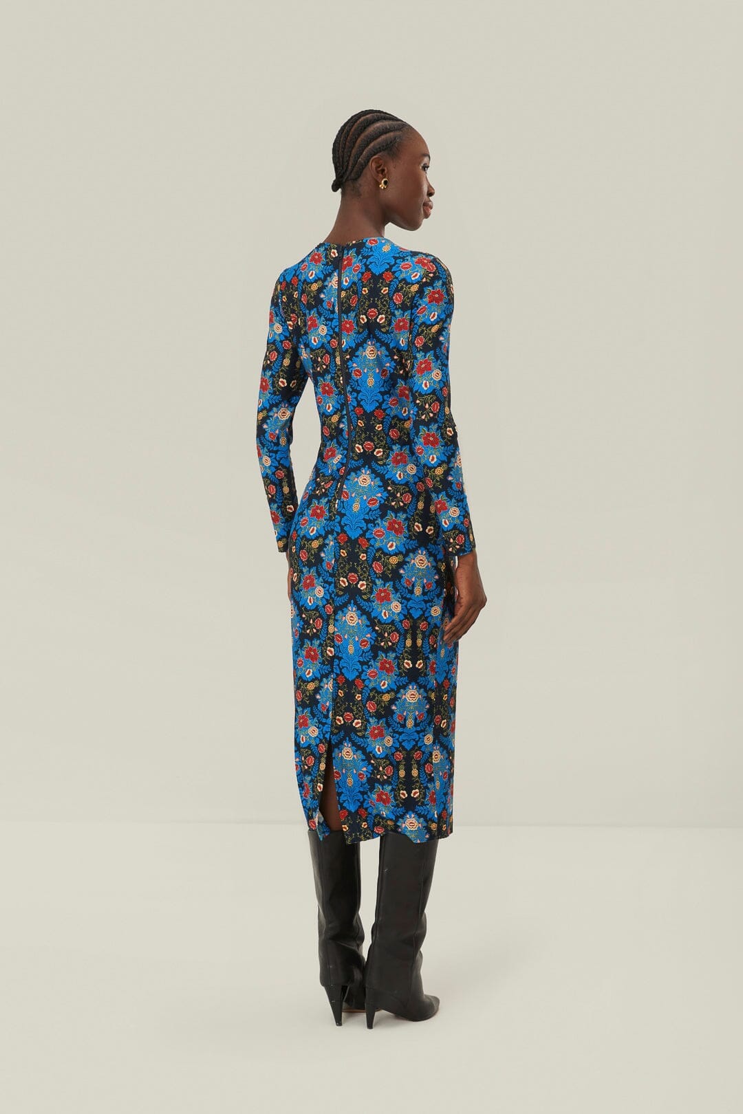 farm rio delicate flower arabesques midi dress FARM Rio Delicate Flower Arabesques Pink Midi Skirt