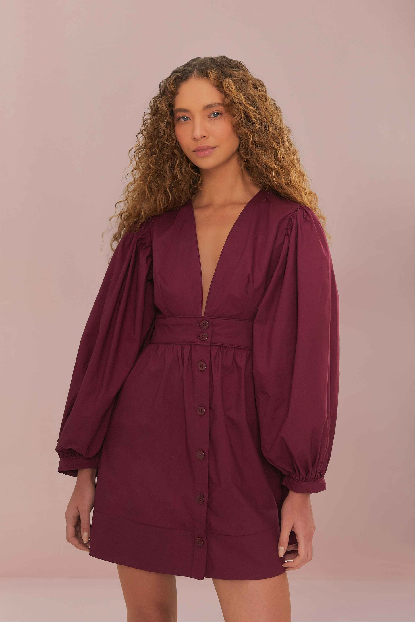 farm rio puff sleeve mini dress Anthropologie Farm Rio Puff-Sleeve Mini Dress Size 1X MSRP$190.00