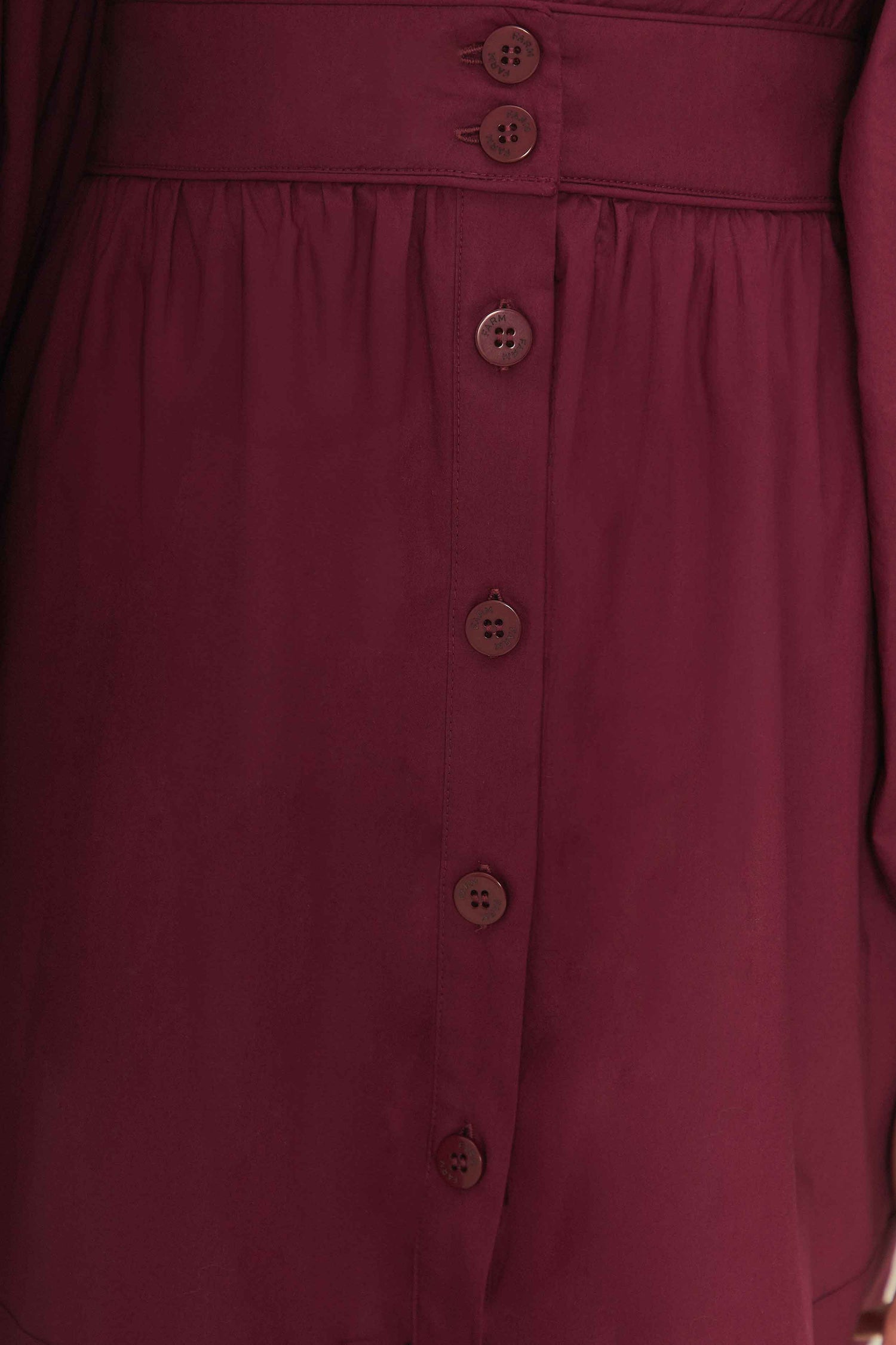 farm rio burgundy dress Burgundy Leaves Cut-Out Midi Dress FARM Rio