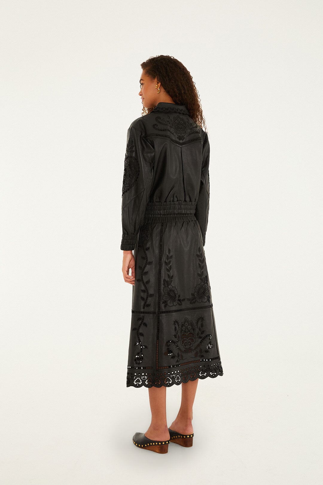 Veste en cuir Richelieu Heart noire