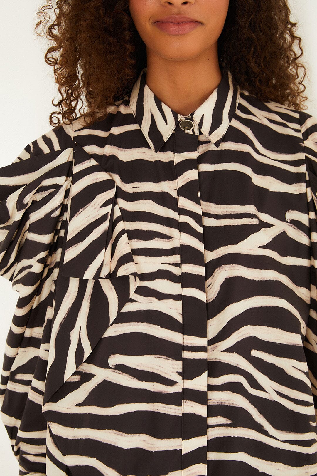 Black Tropical Zebra Organic Cotton Shirt