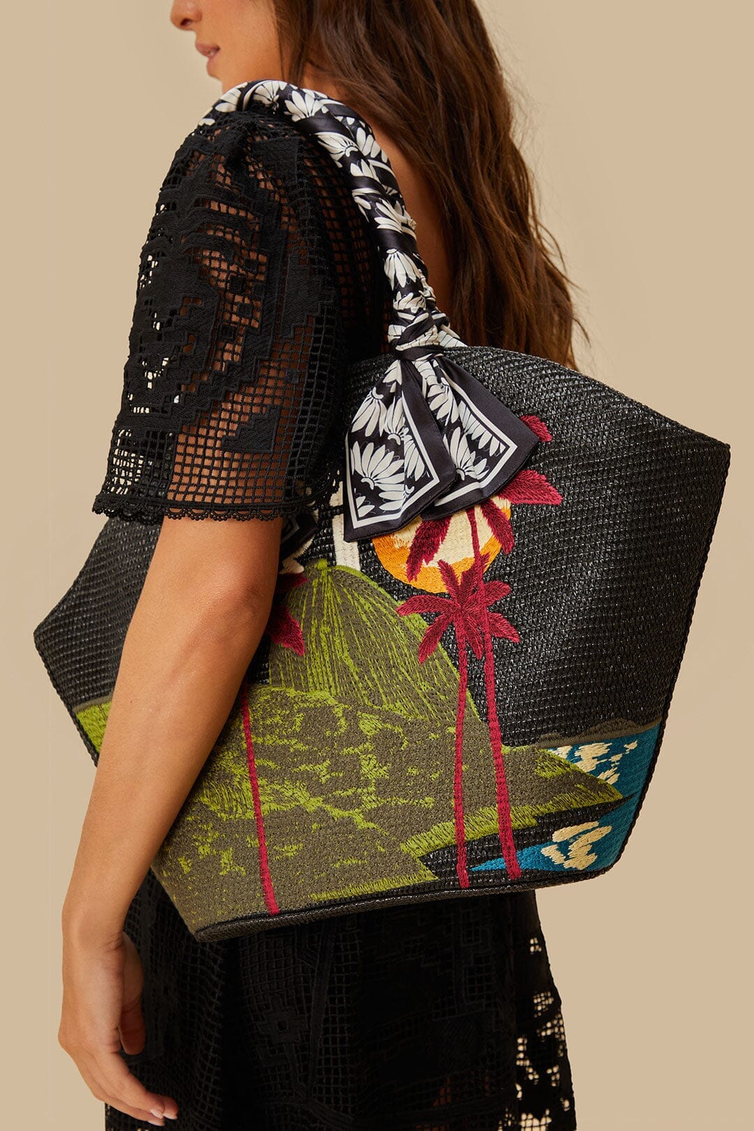 Sac fourre-tout en raphia Copabanana