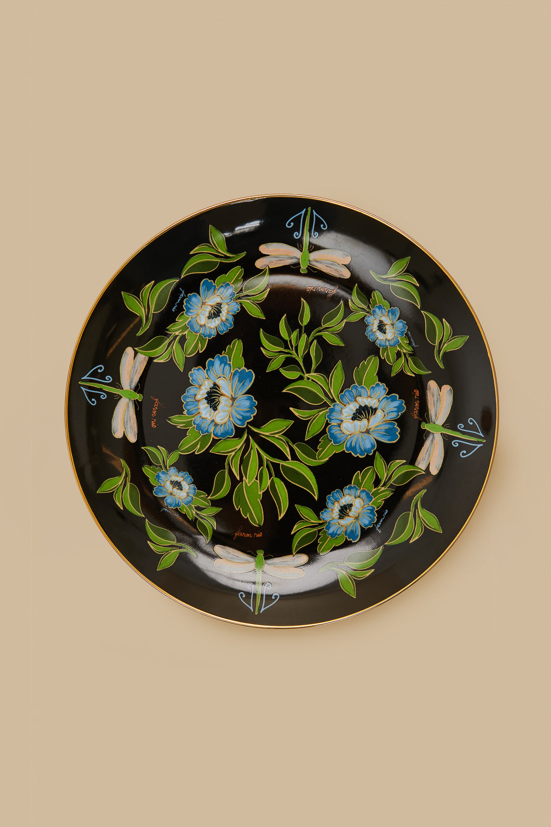 Romantic Dragonfly Dinner Plate