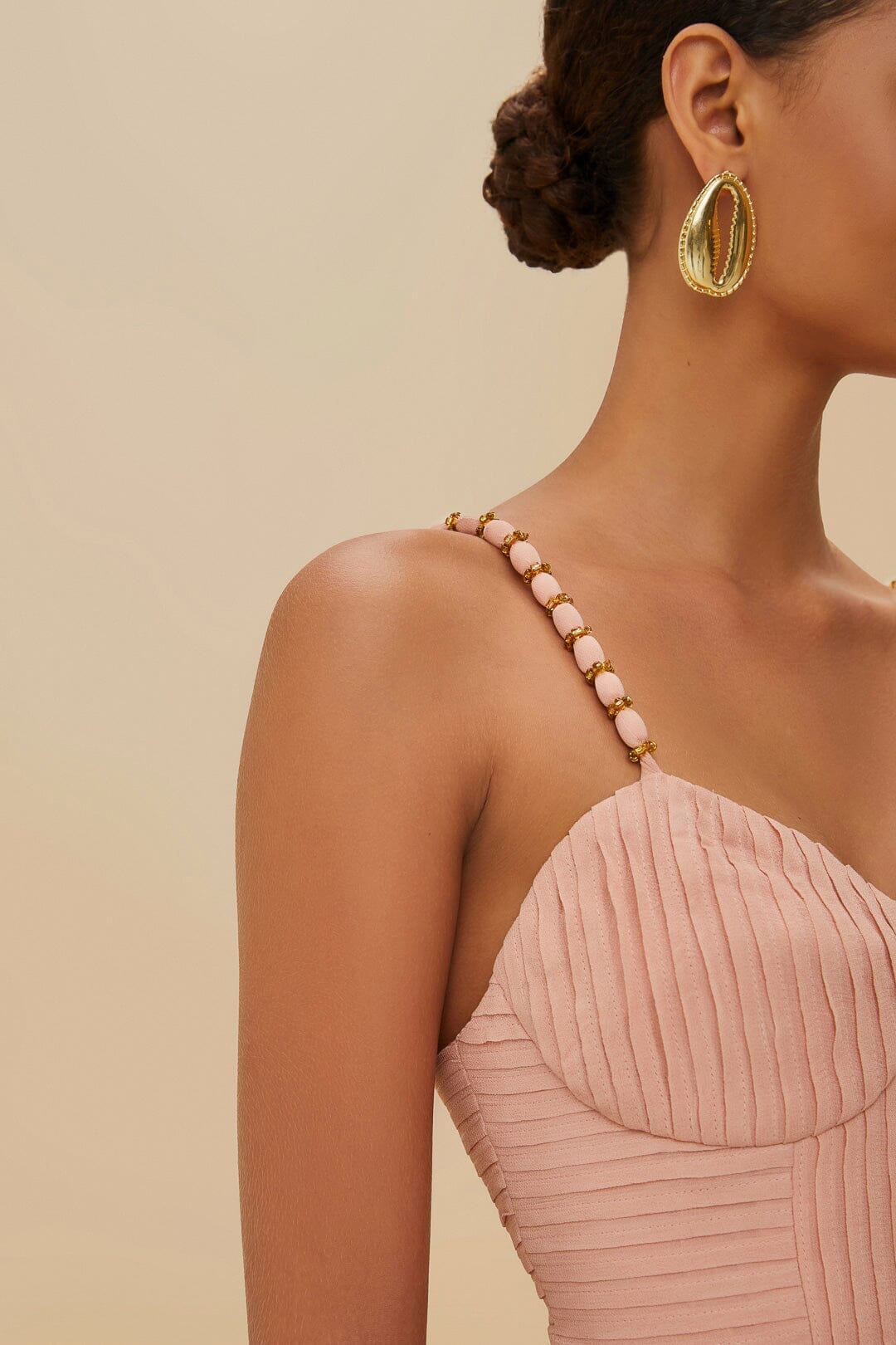 Haut corset rose blush