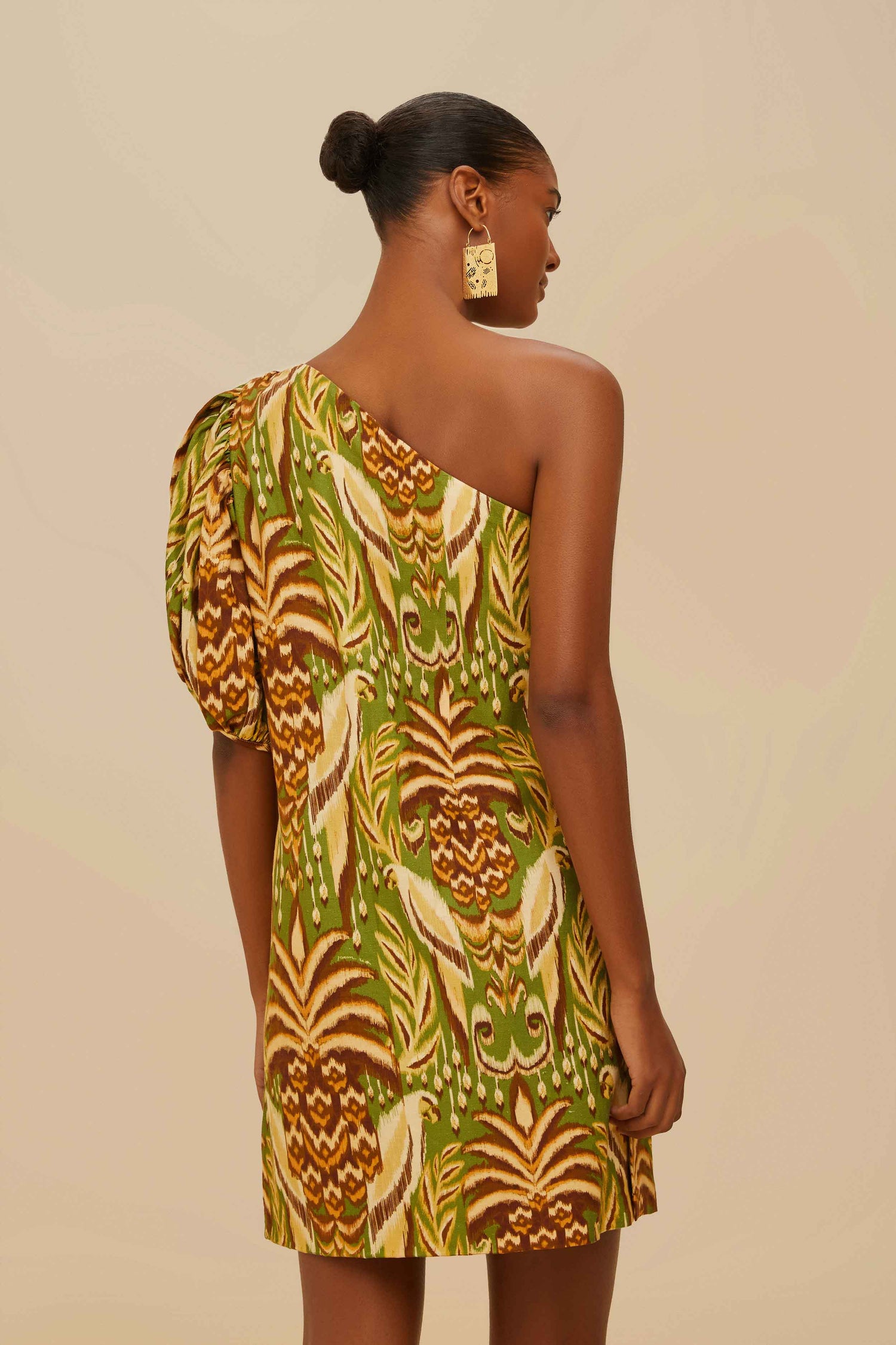 farm rio green tapestry dress Farm Rio Midi Dress in Delicate Tapestry Green