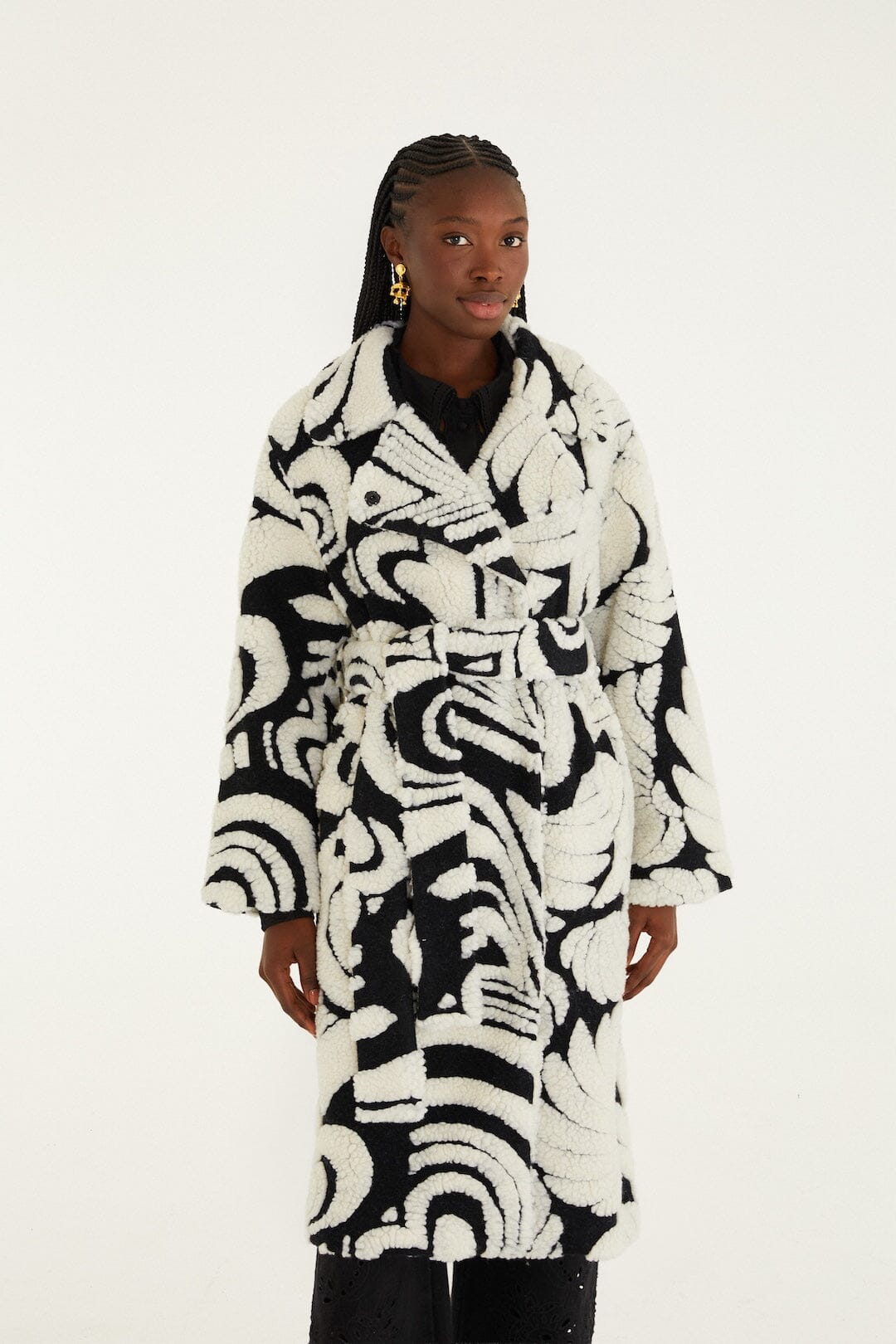 Hearts And Bananas Fleece Coat