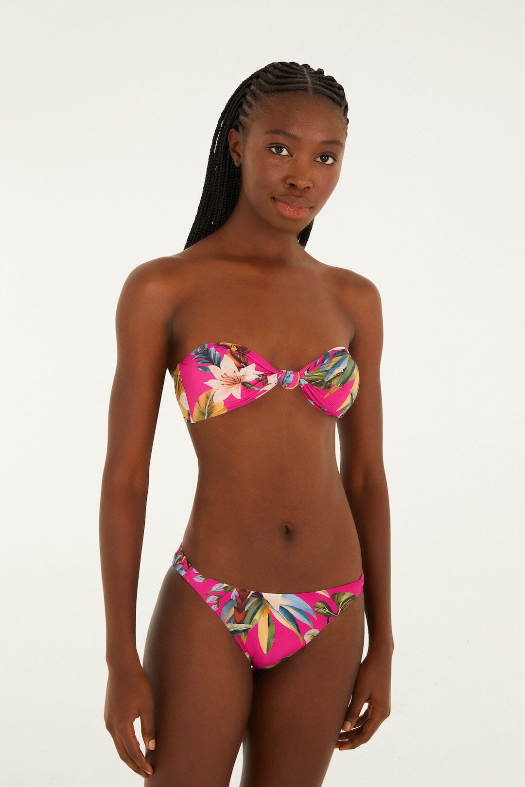 Pink Tropicalia Low Waist Bikini Bottom