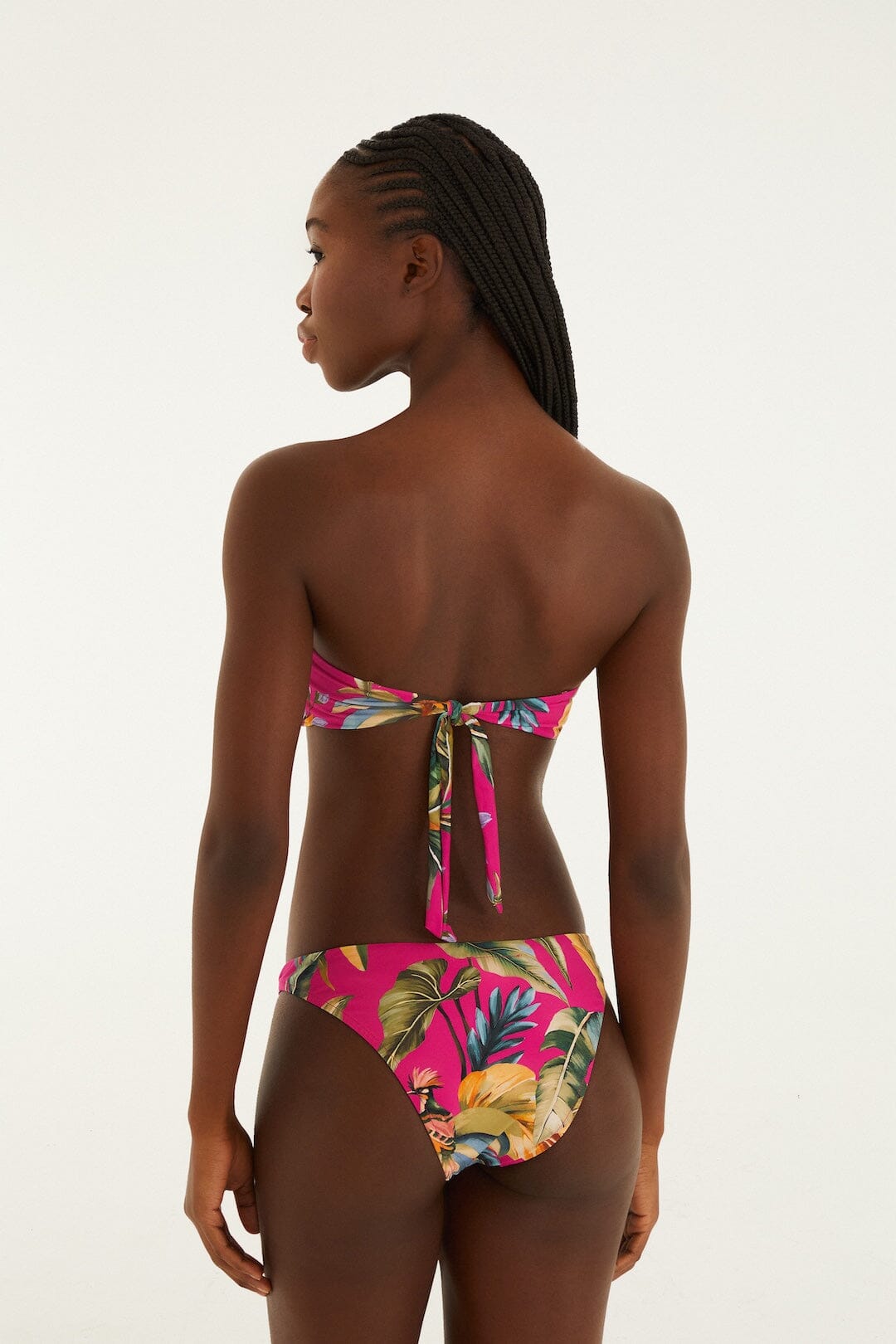 Pink Tropicalia Low Waist Bikini Bottom