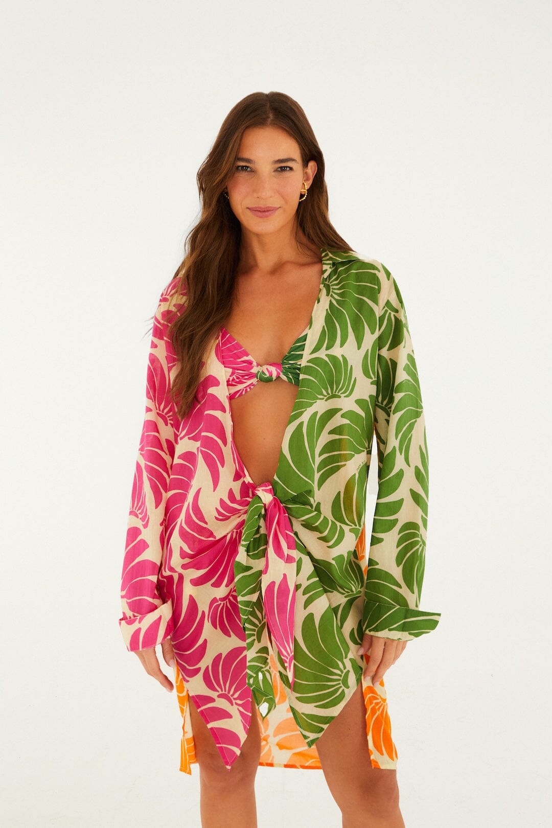 Mixed Banana Wings Open Chemise