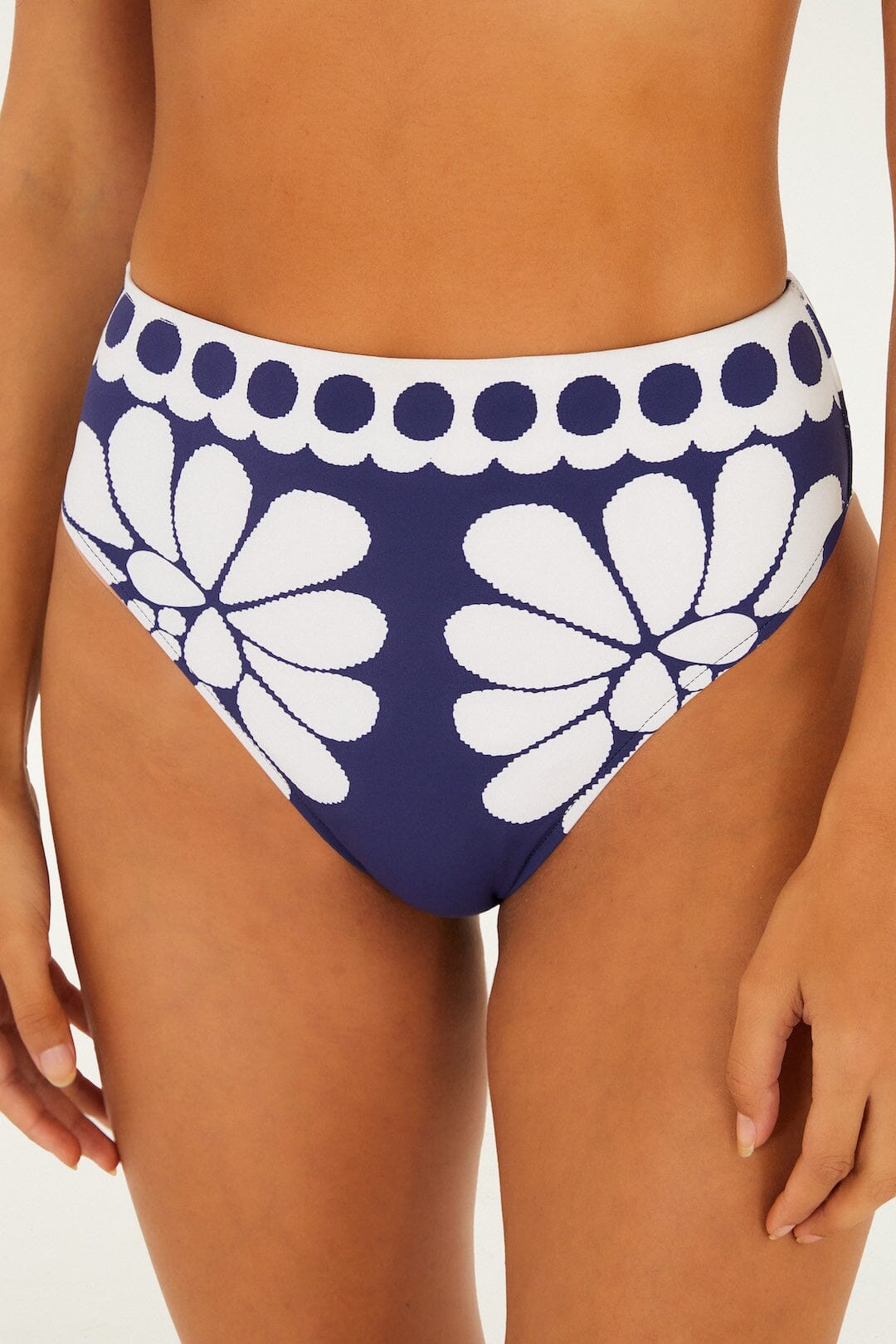Blue Palermo High Waist Bikini Bottom