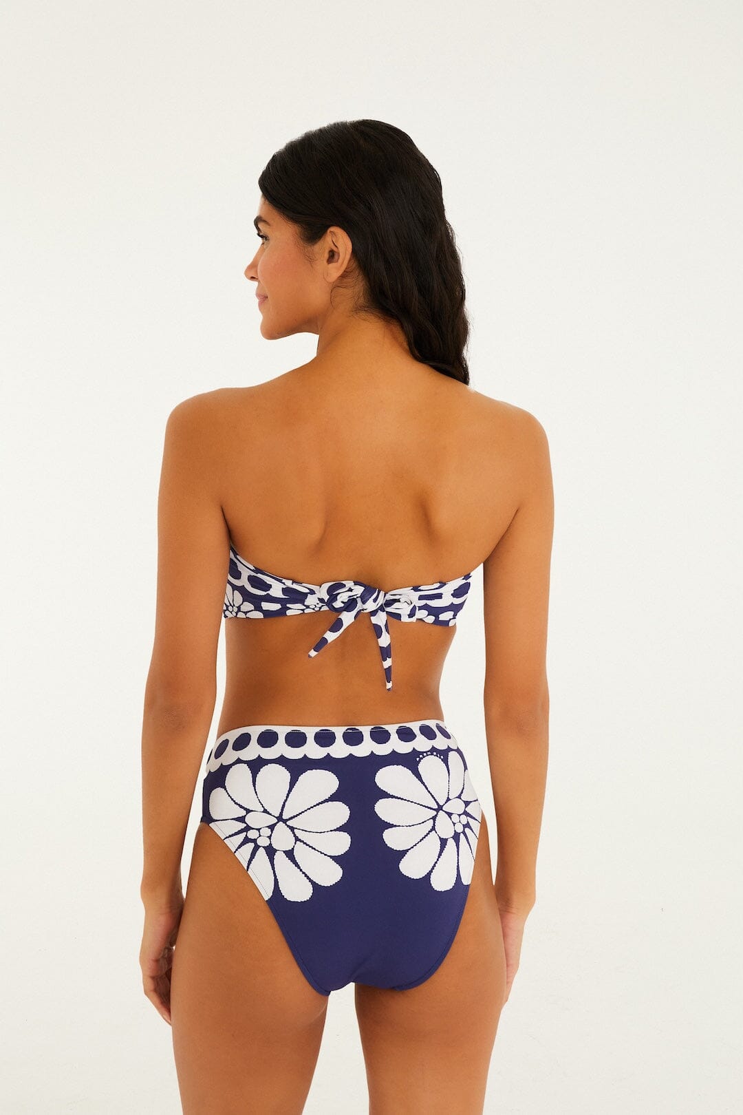 Blue Palermo High Waist Bikini Bottom