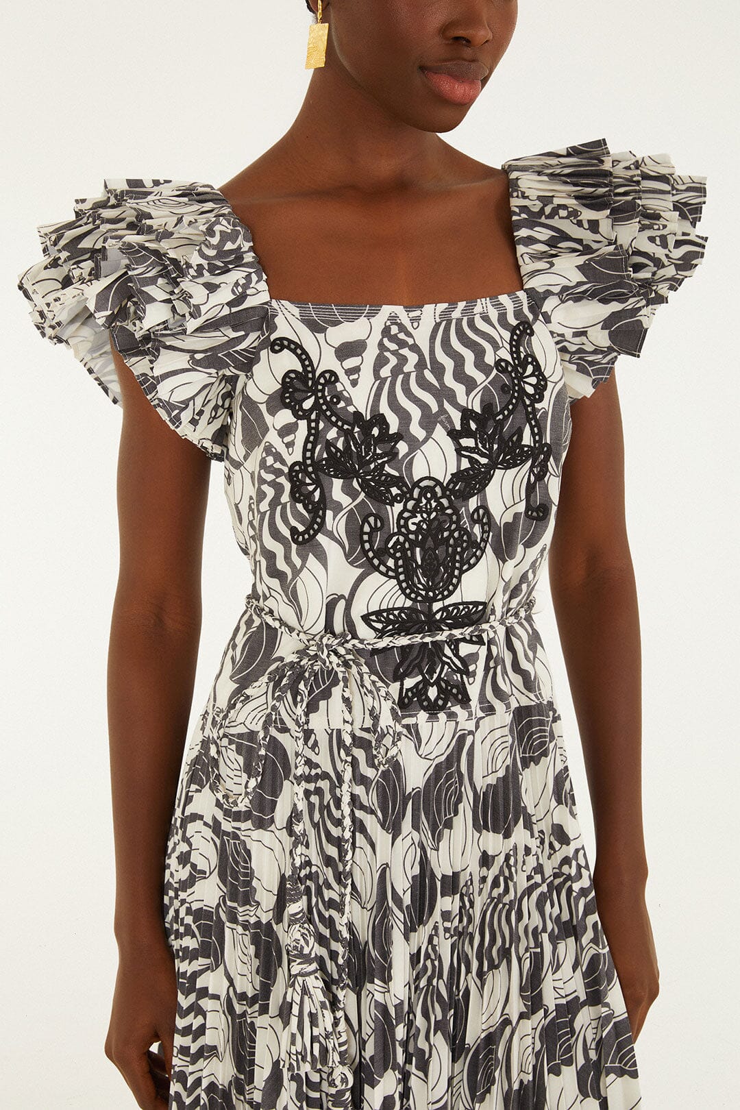 Plissiertes Maxikleid „Sandmuschel-Serenade“