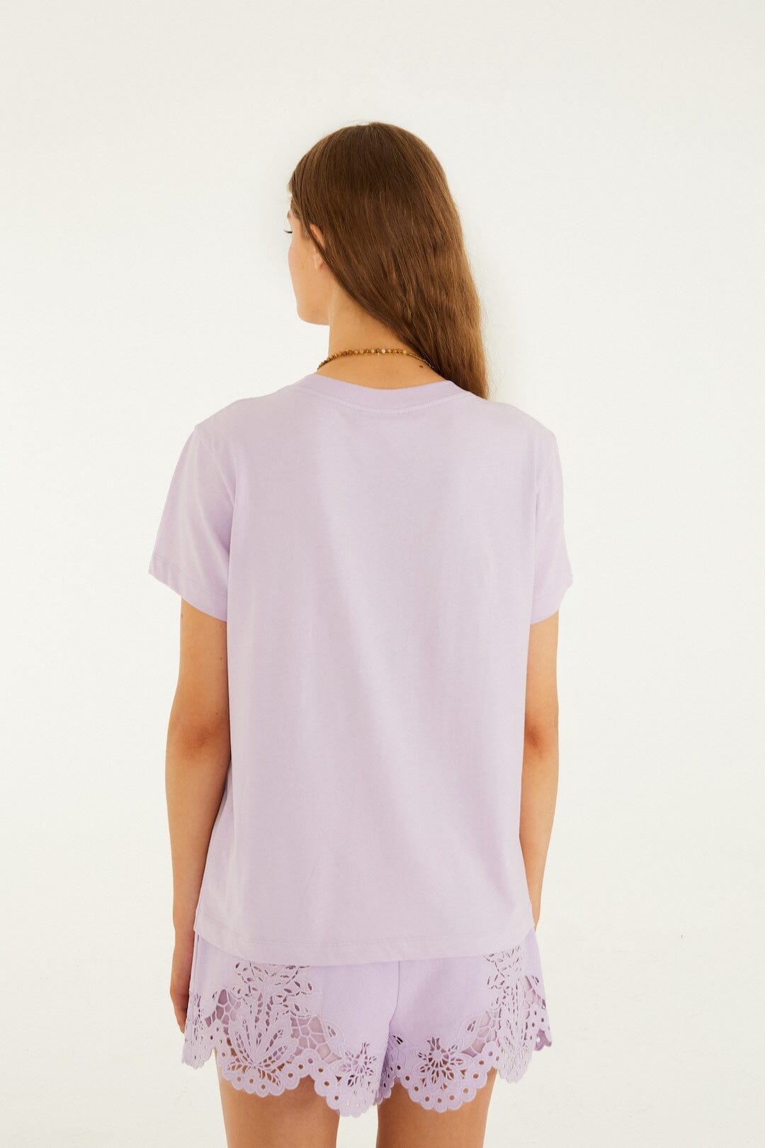 Lilac Tropical Bouquet Organic Cotton T-Shirt