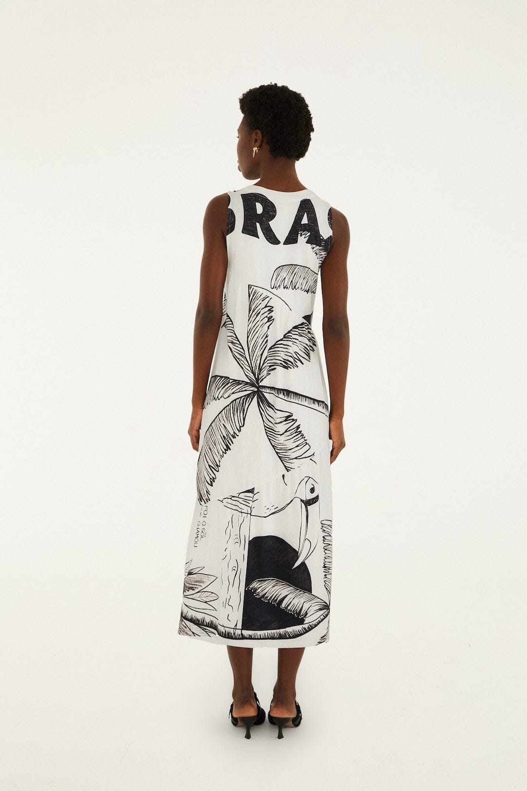 Come To Brasil Organic Cotton Patch Midi Dress