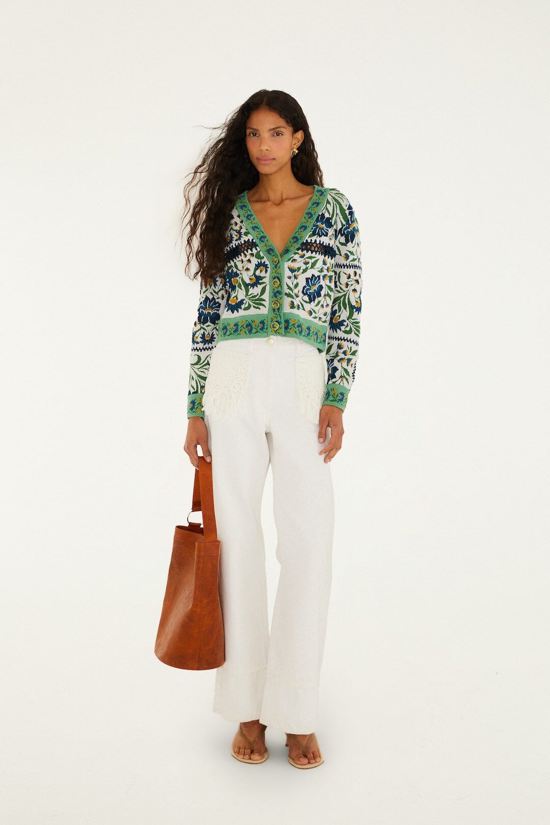 Cardigan en maille boutonnée Manoela Off-White