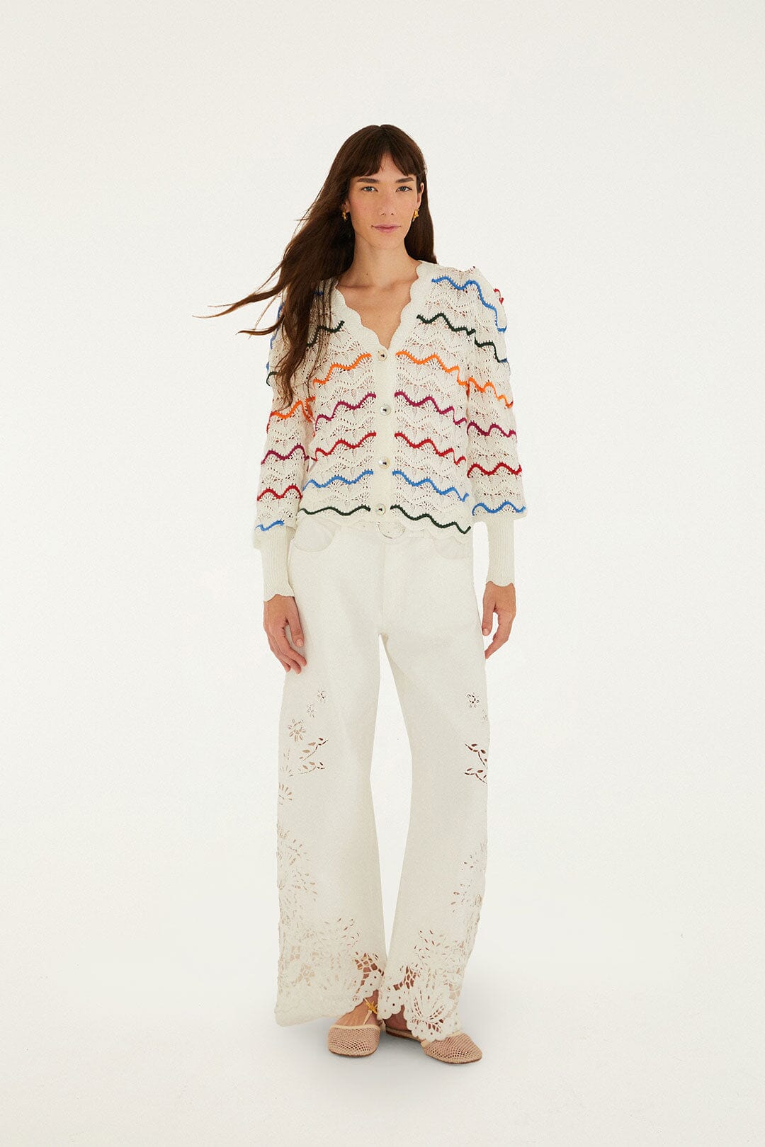 Colorful Stripes Knit Cardigan