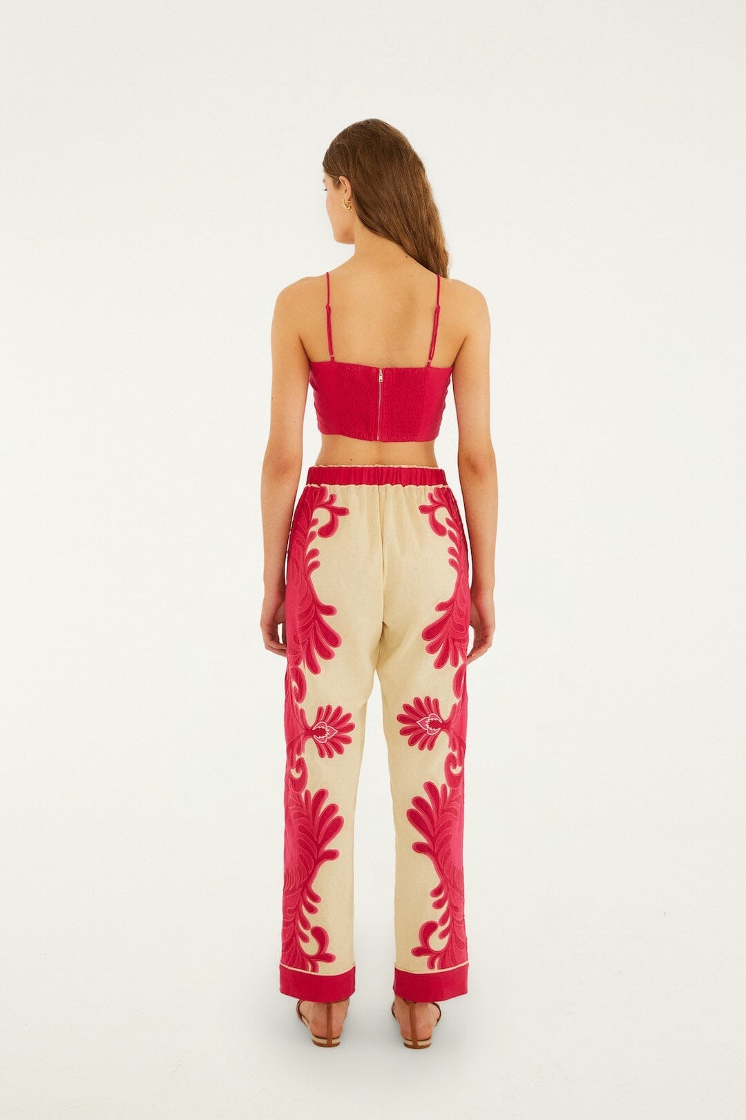 FRÜHLINGS-ARABESC-ROSA-CUTWORK-HOSE