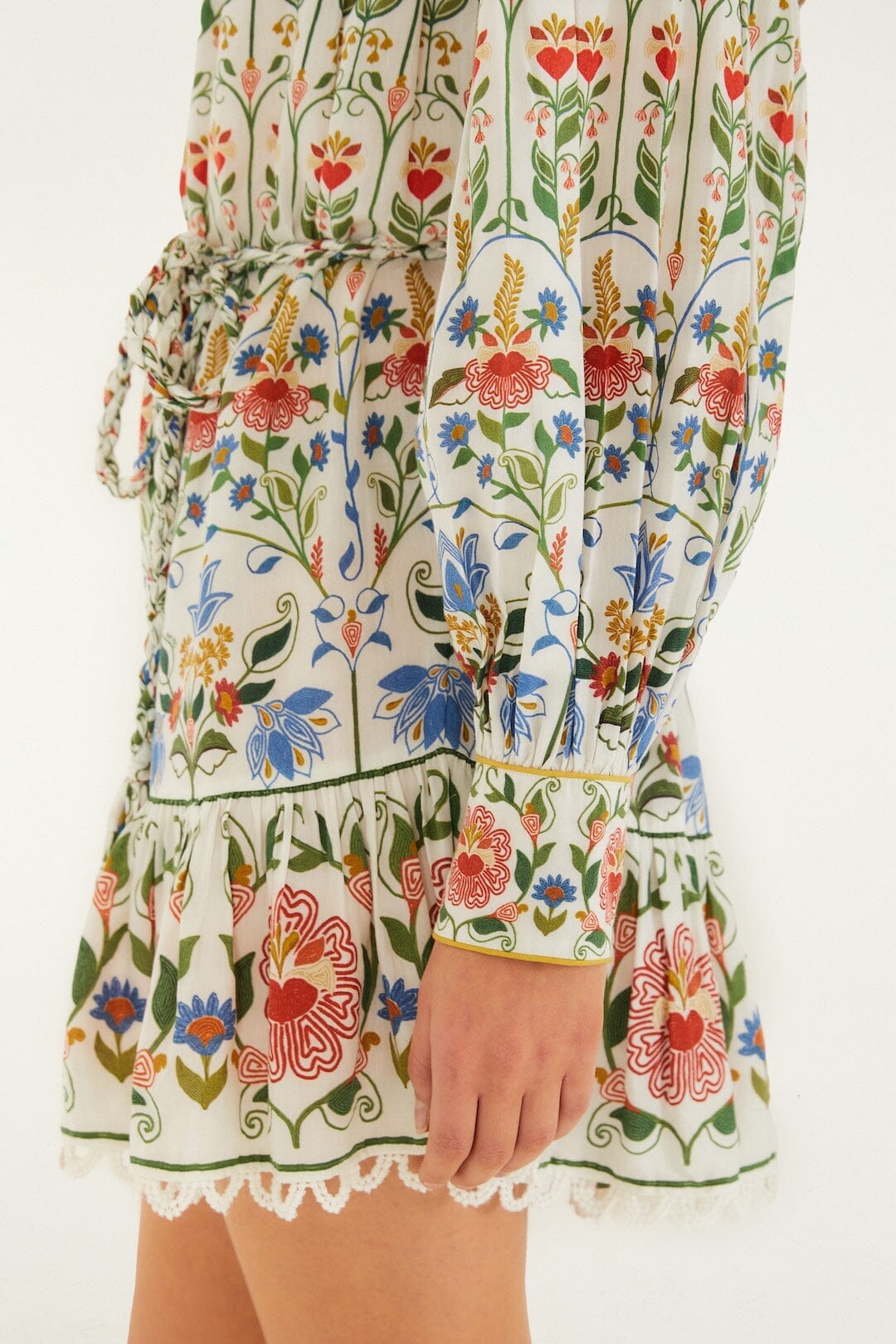 Off-White Stitched Garden Mini Dress